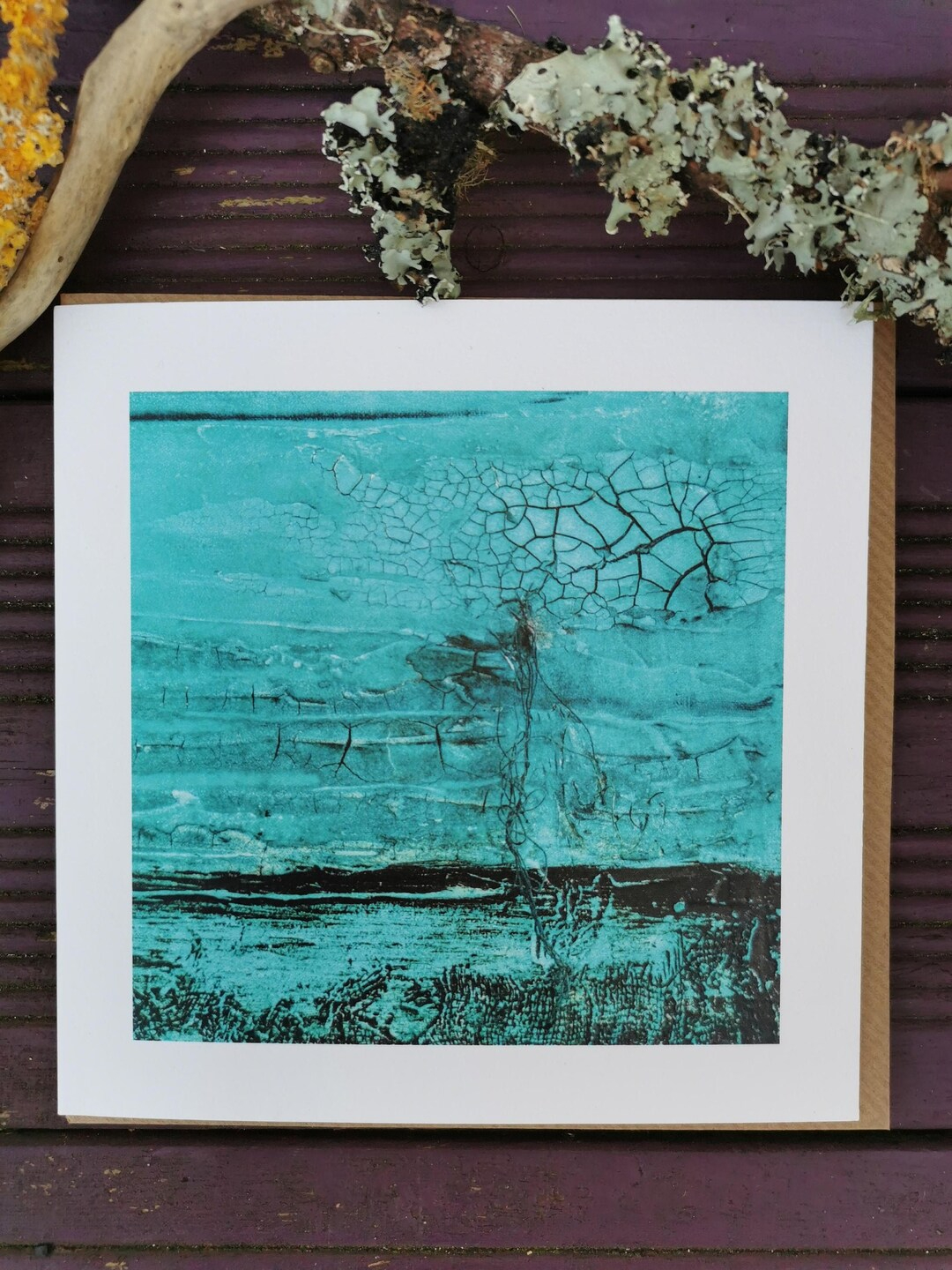 Contemporary Abstract Art Greeting Card - Troubled Tides