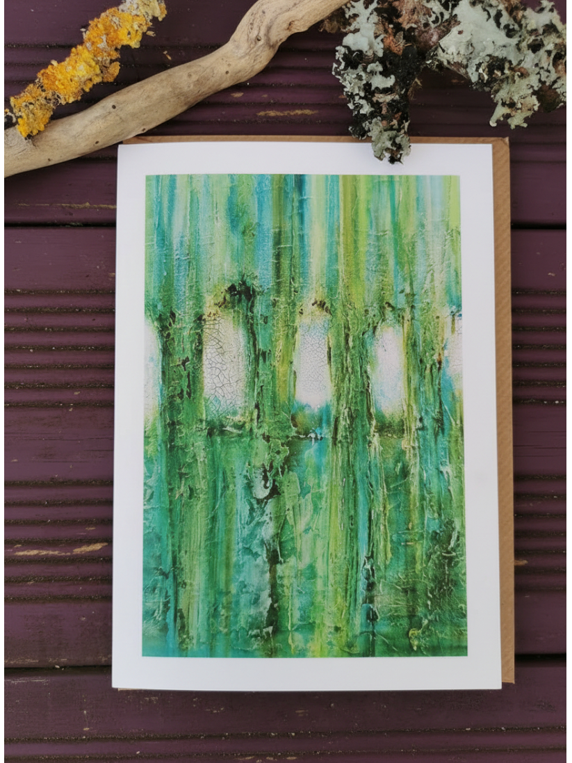 Contemporary Art Greeting Card by Shelly Cook - Sanctuary For The Soul