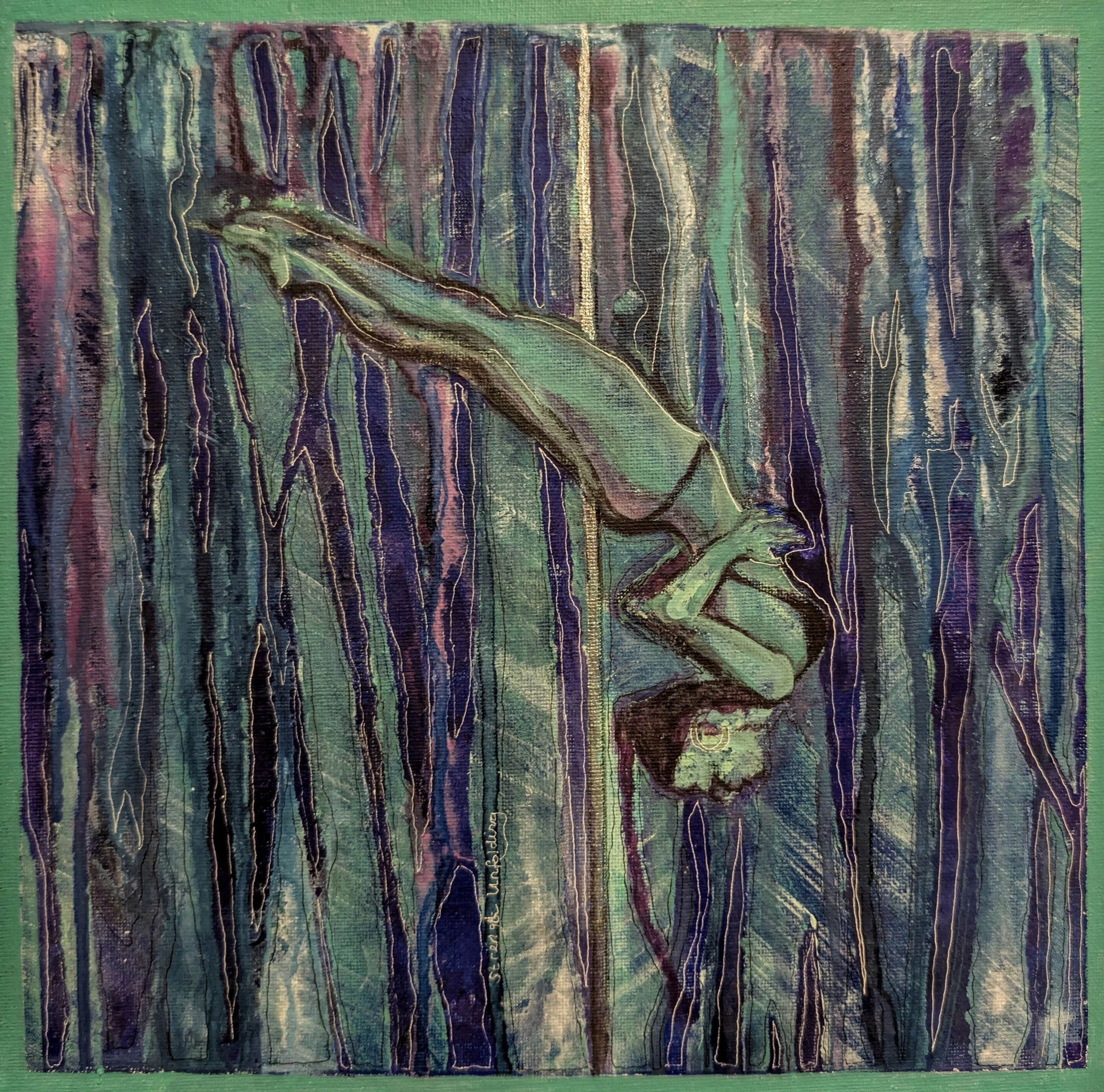 Abstract painting exploring texture and memory by Shelly Cook