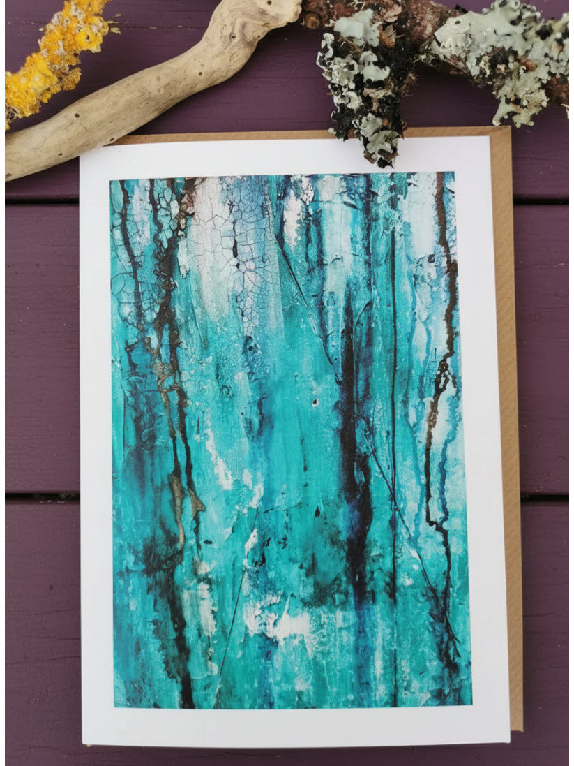 Contemporary Art Greeting Card by Shelly Cook - Feeling The Blues