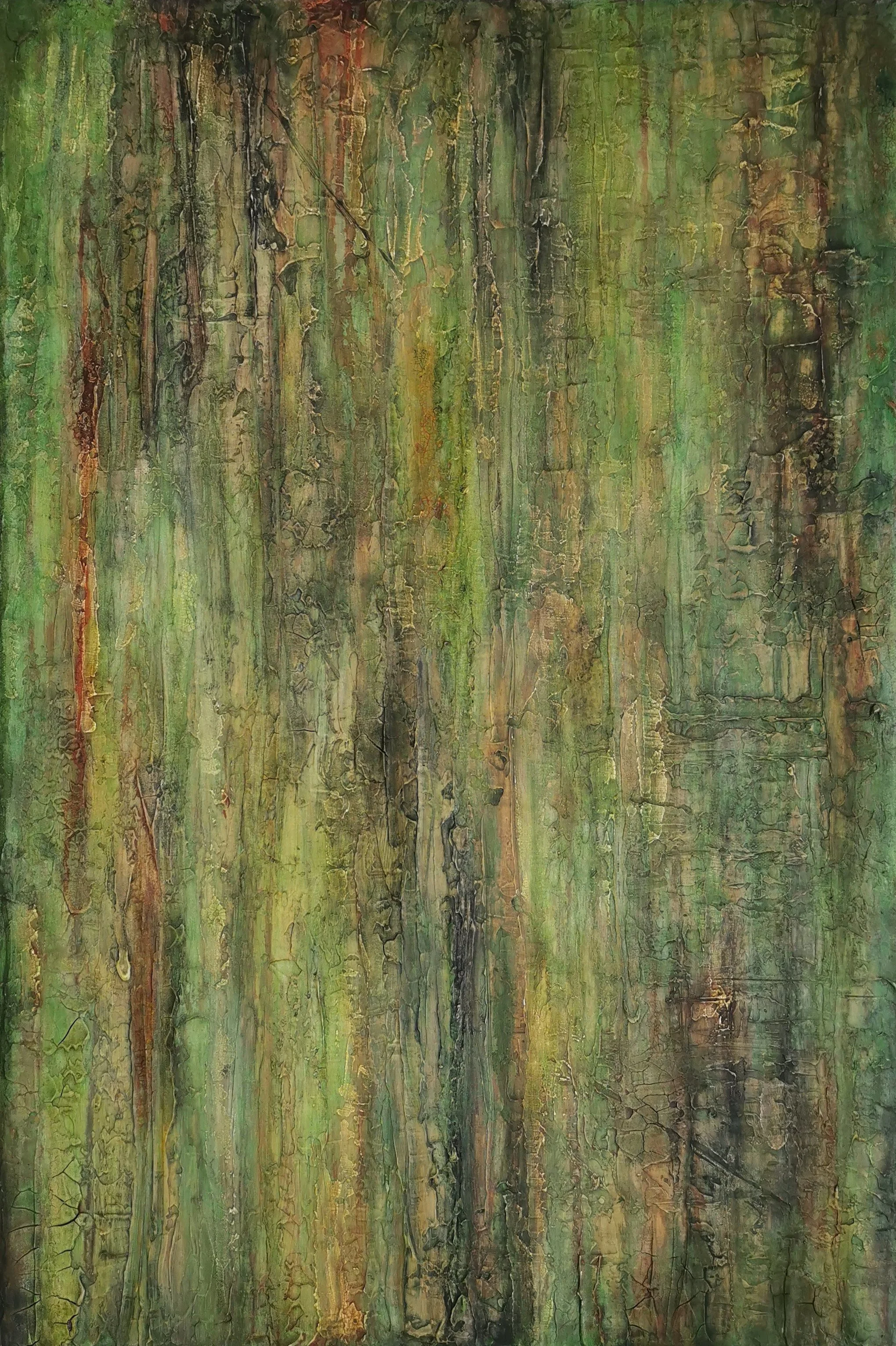 Abstract painting exploring texture and memory by Shelly Cook