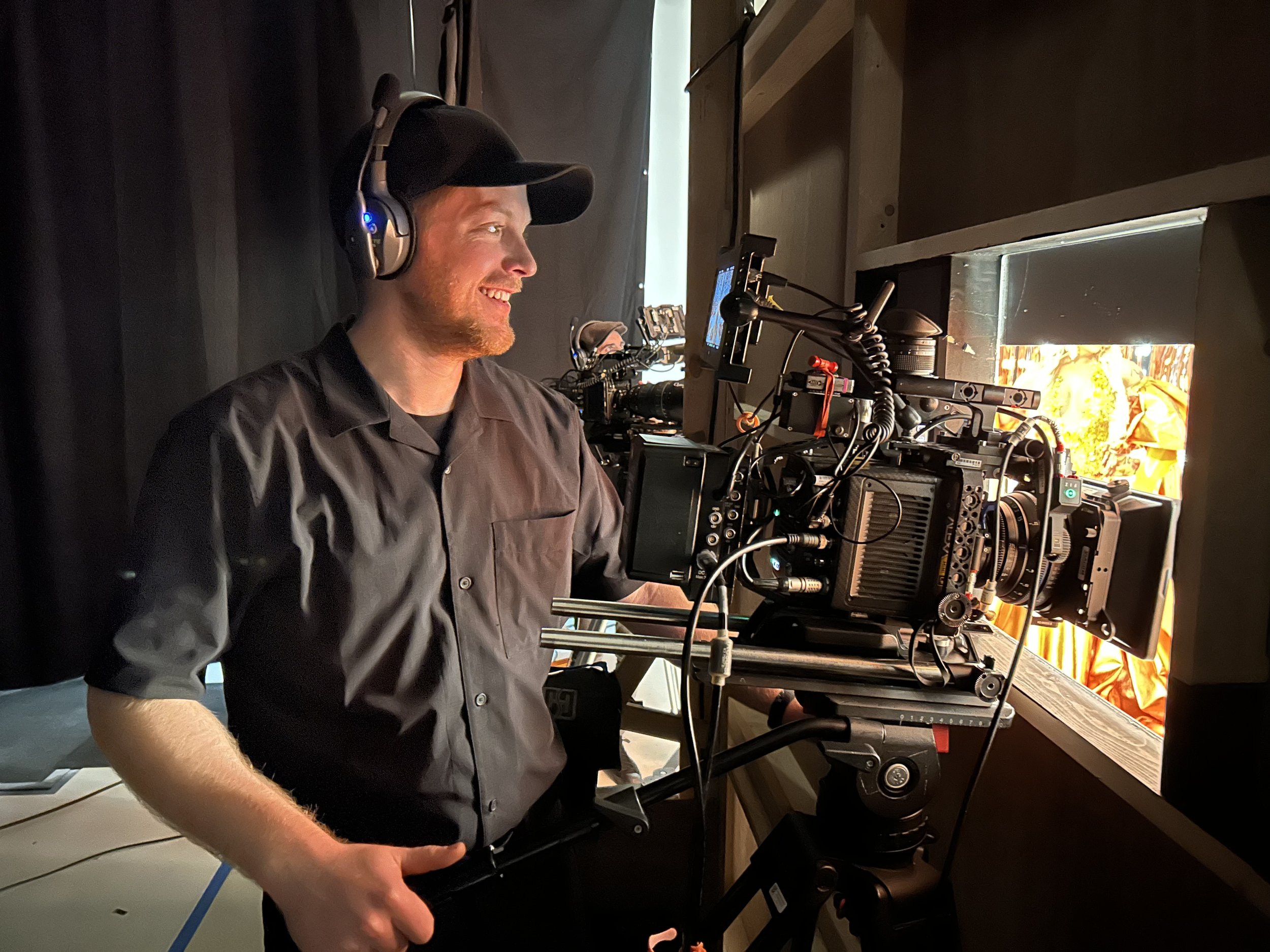 BTS shot of Andrew Henkelman on set of a cross-platform promotional shoot for a award winning tv show.
