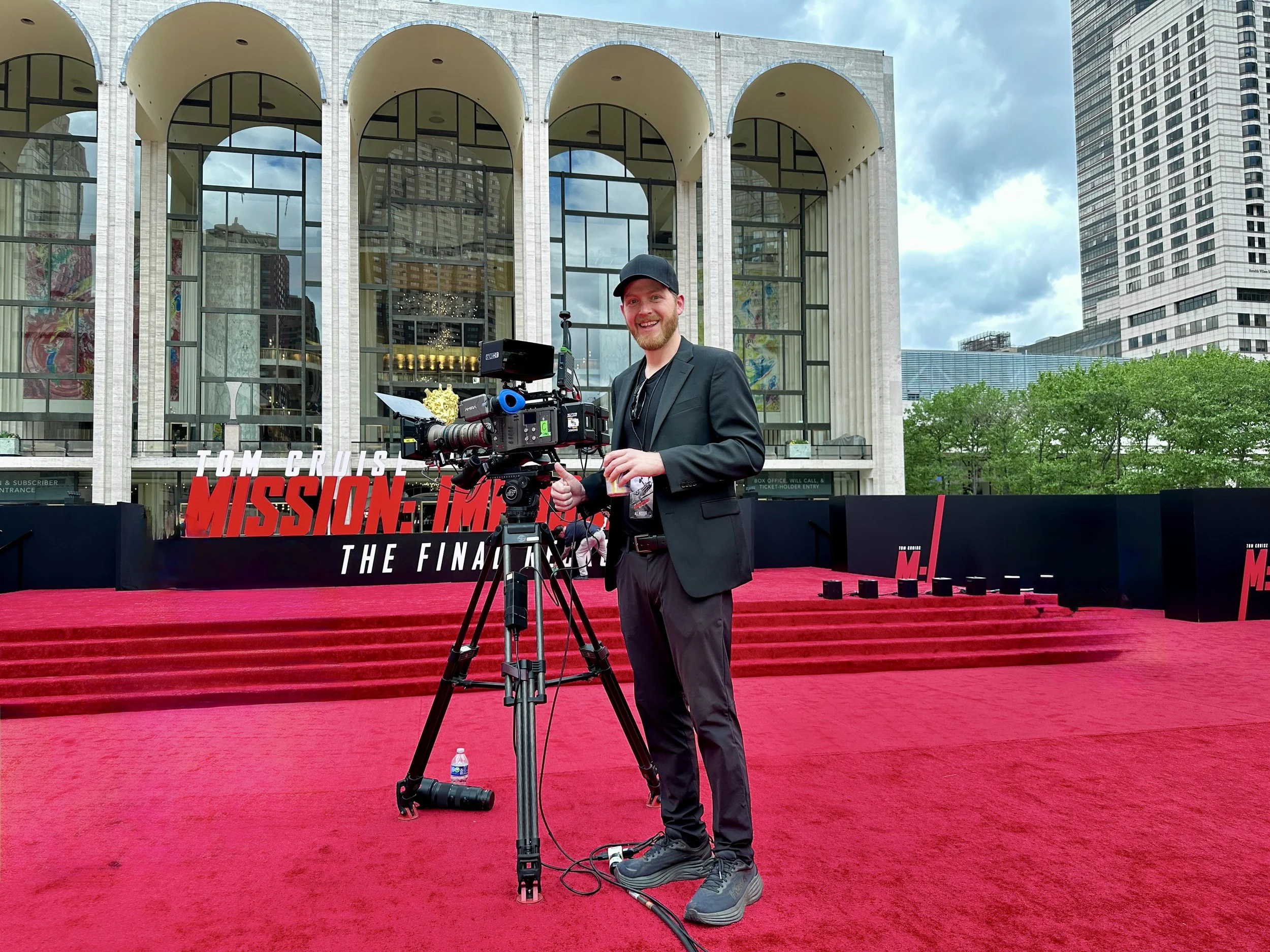 Andrew Henkelman at the Mission Impossible: Dead Reckoning 2 Red Carpet in Lincoln Center.