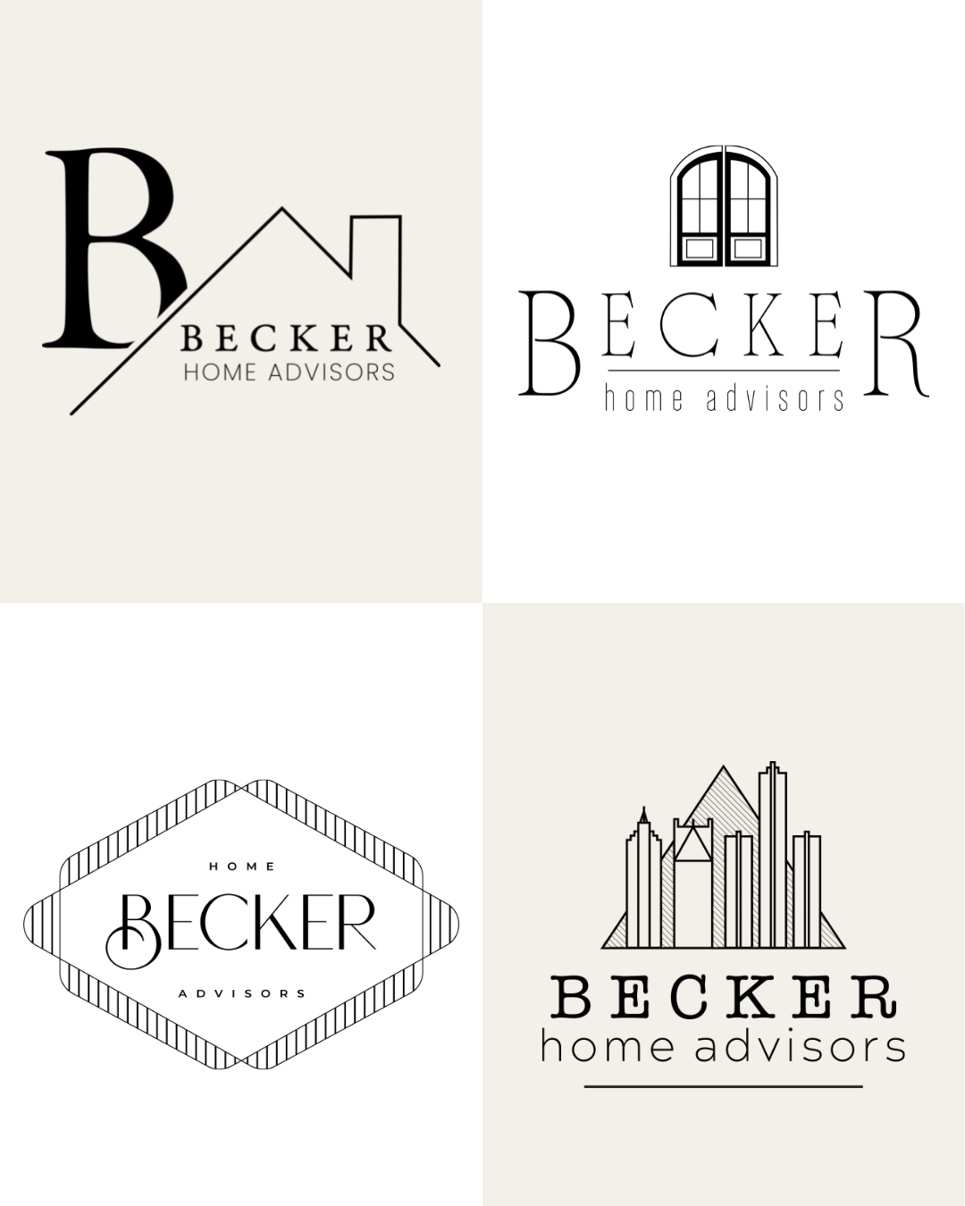 Alternative Draft Logo Concepts for Becker Home Advisors, created by Dssentials