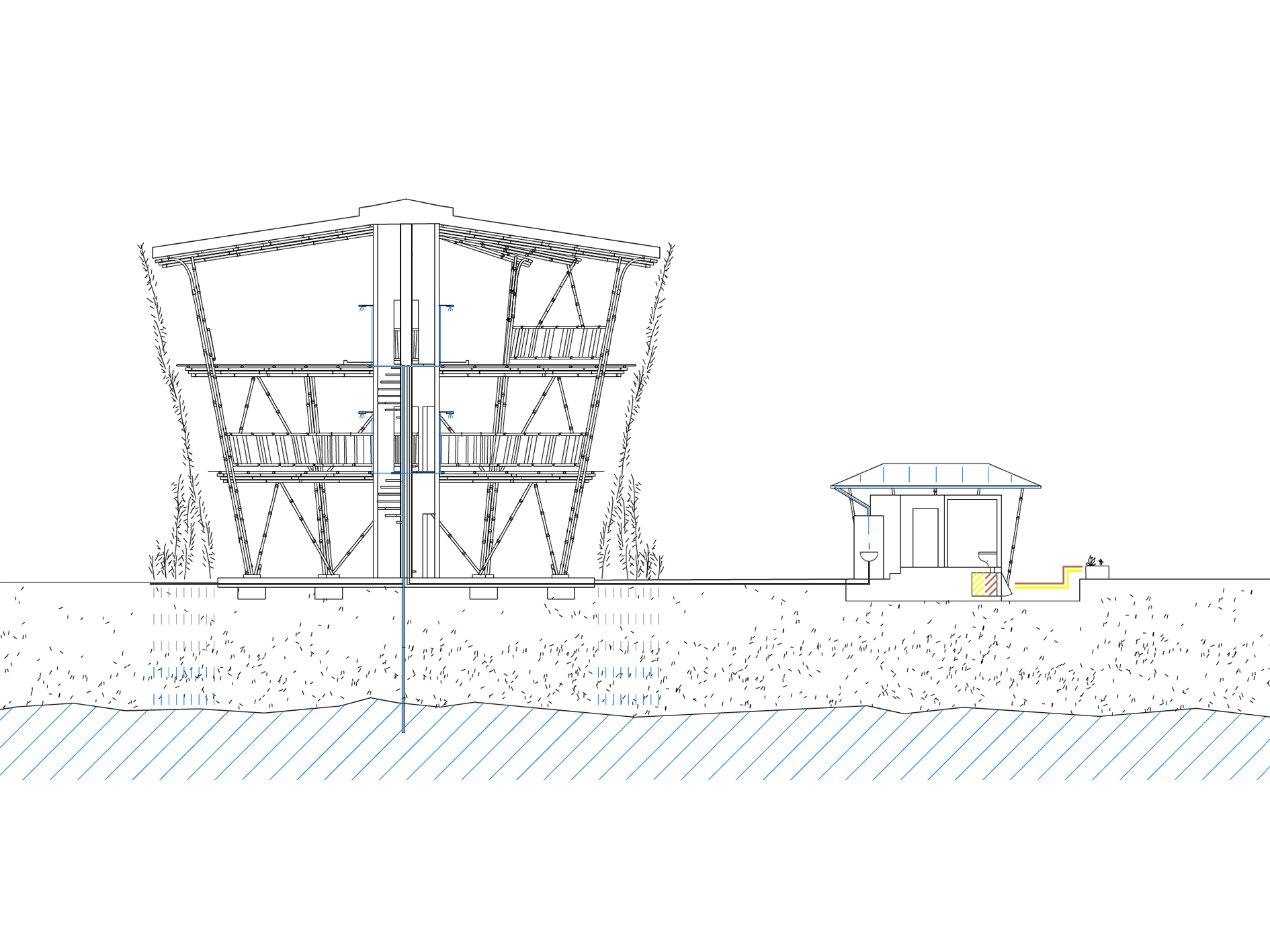 Schematischer Schnitt Wasserkreislauf
