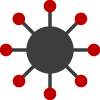 Grey and red Utilities and Infrastructure Providers icon