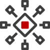 Grey and red BIM and Digital Delivery icon