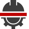 Grey and red Developers and Principal Contractors icon