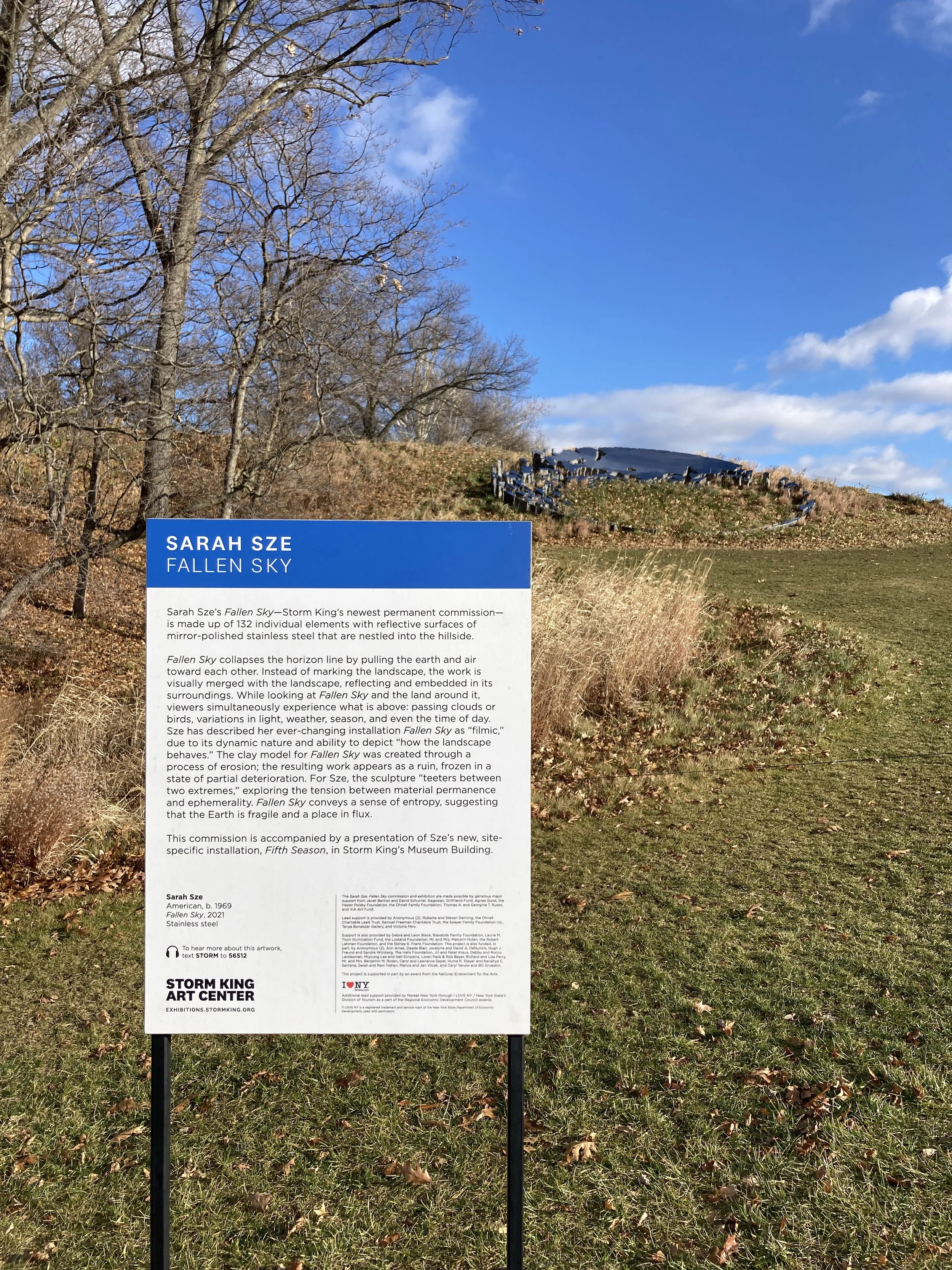 2021 Sarah Sze 'Fallen Sky' Info Sign