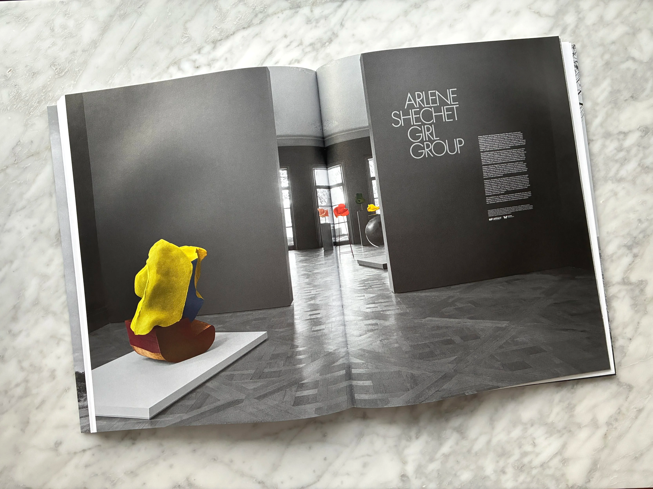 Spread from the exhibition catalogue