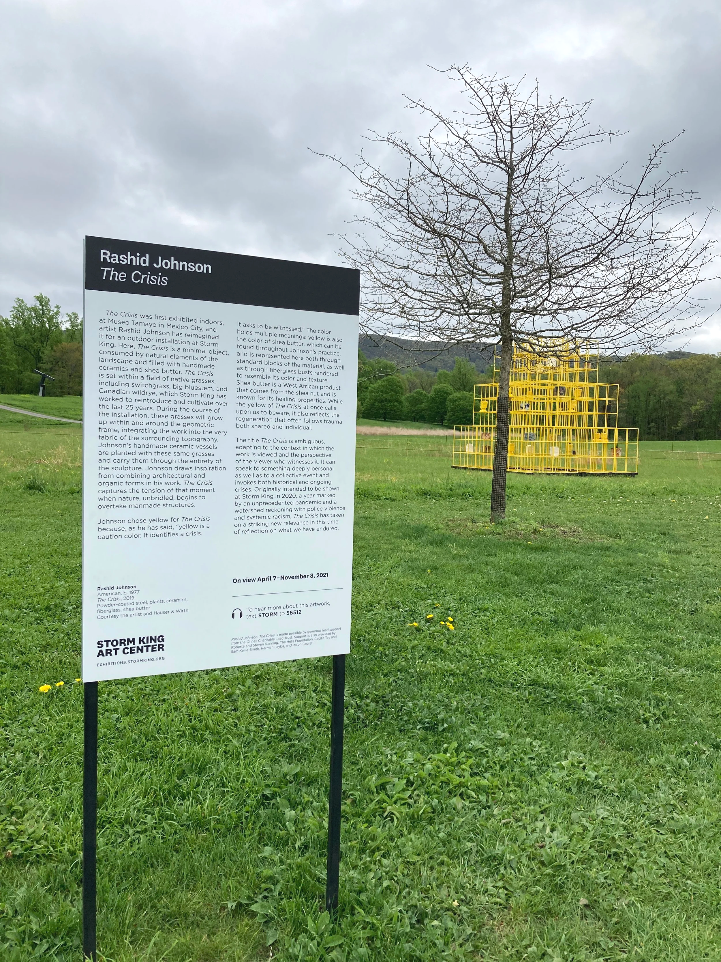 2021 Rashid Johnson 'The Crisis' Info Sign