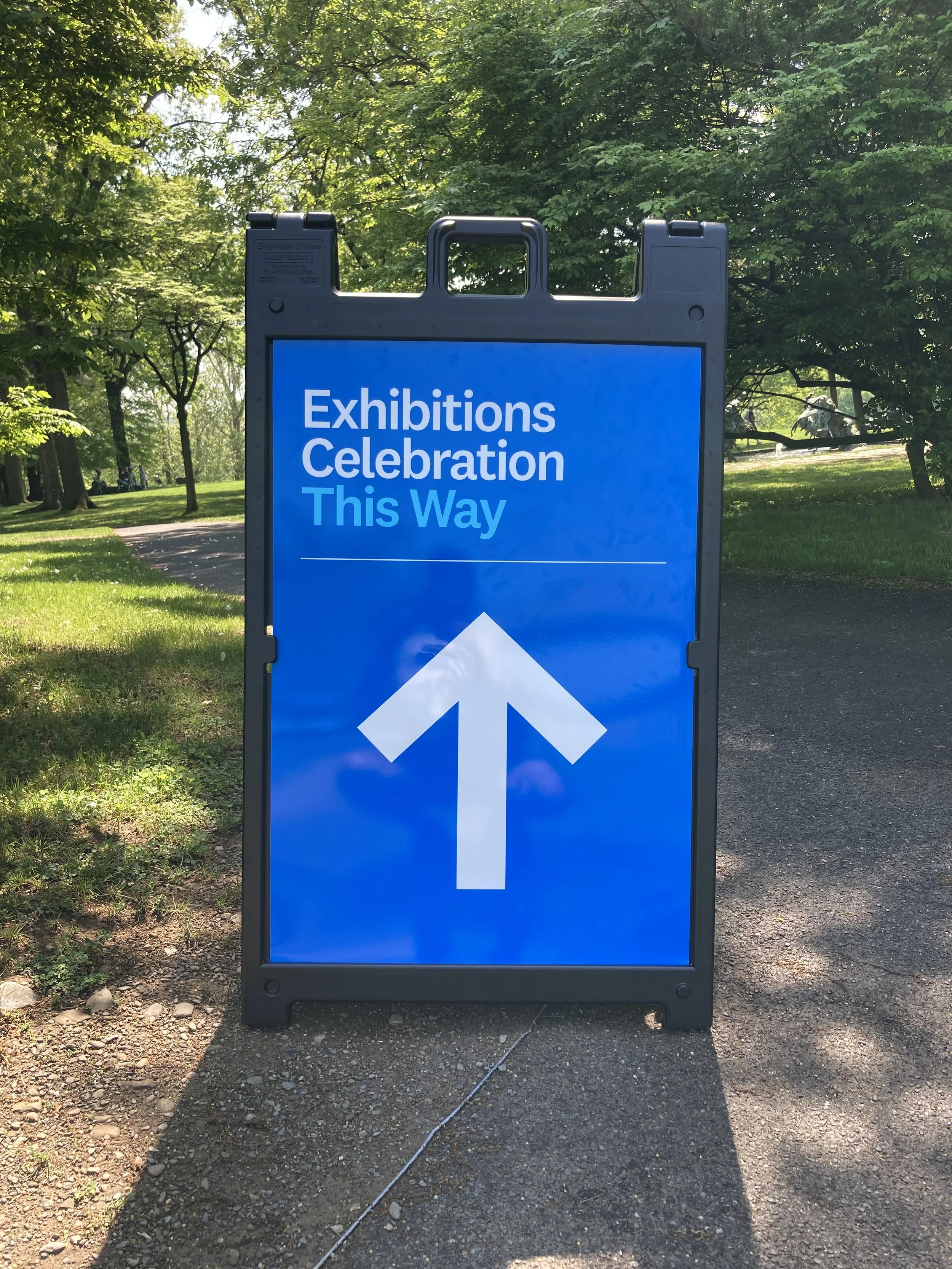 2022 Exhibitions Celebration Directional Sign