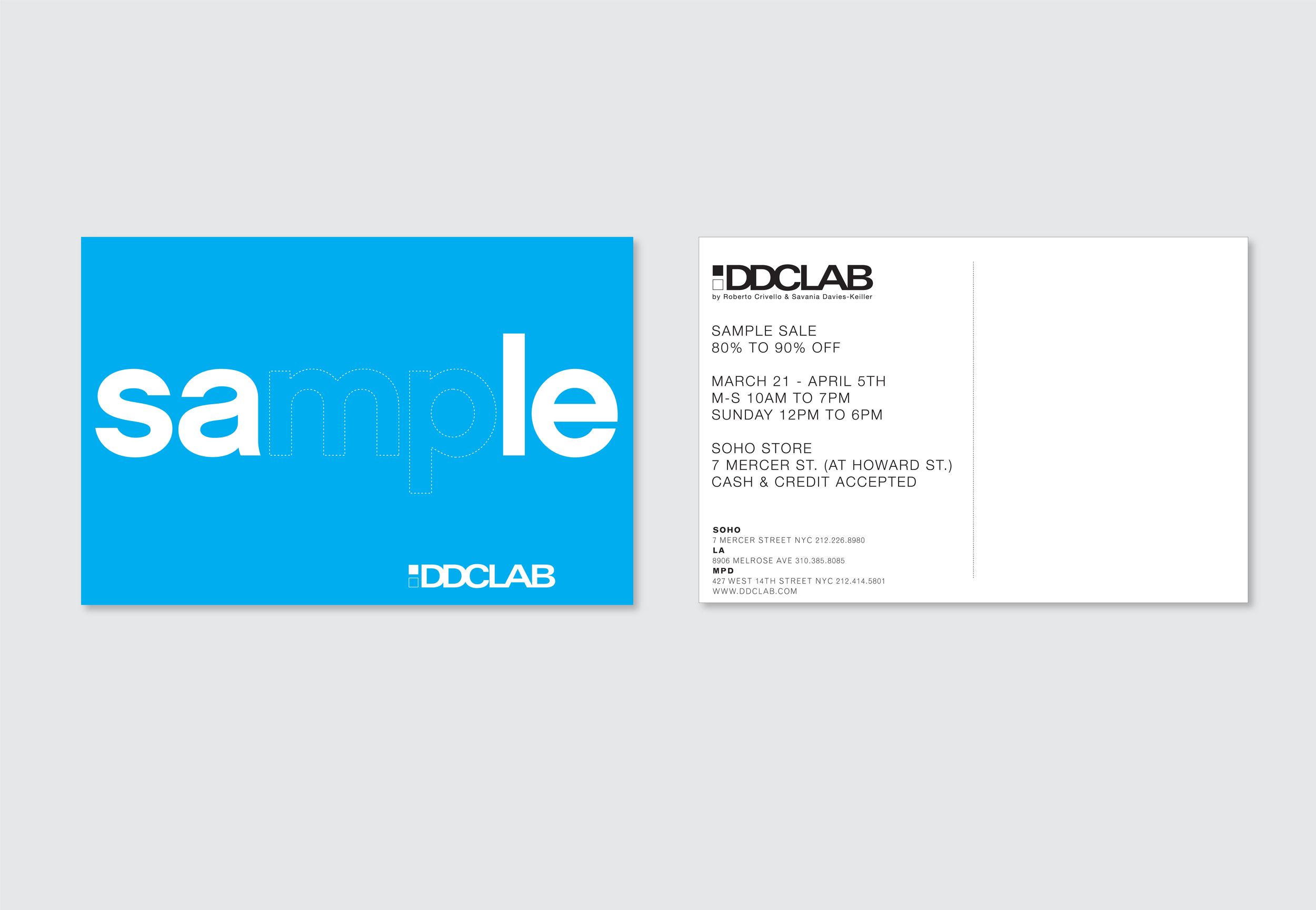 Sample Sale Postcard