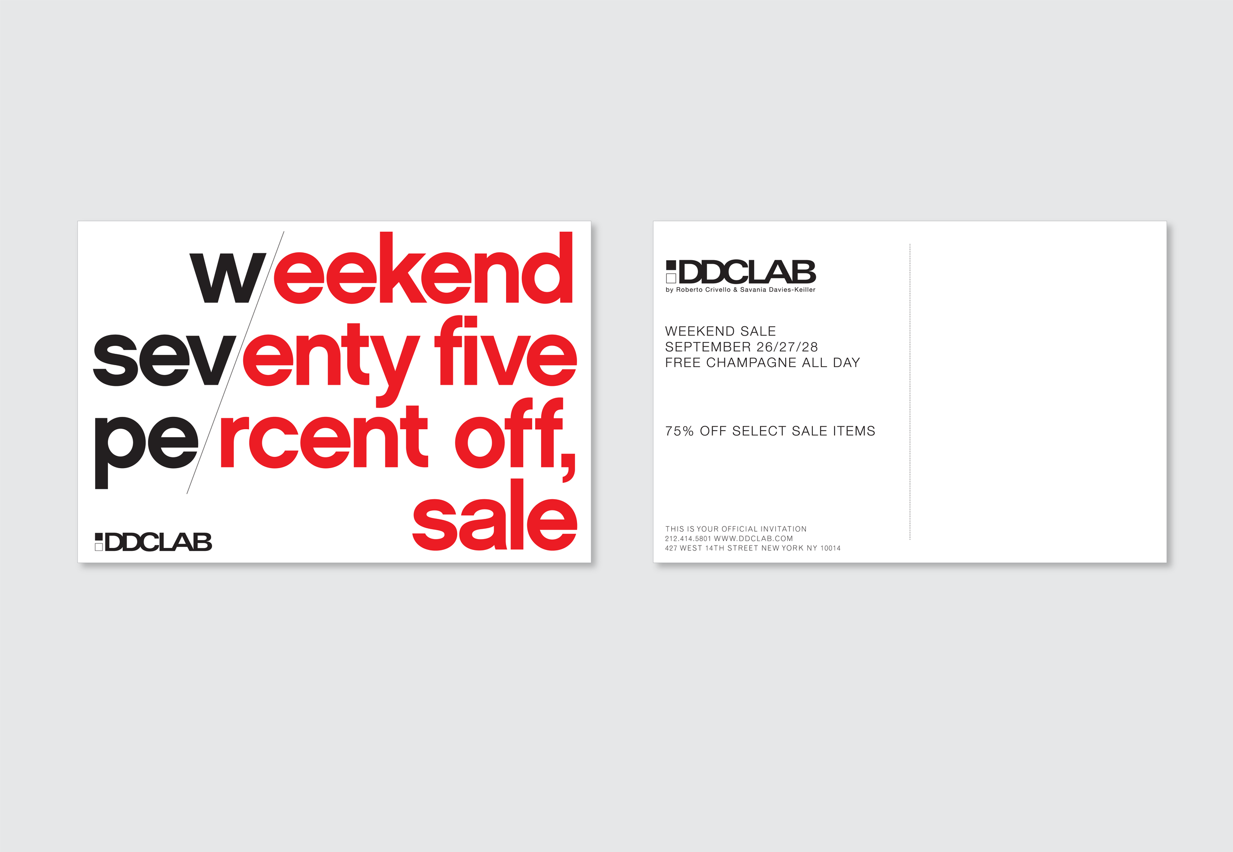 Weekend Sale Postcard