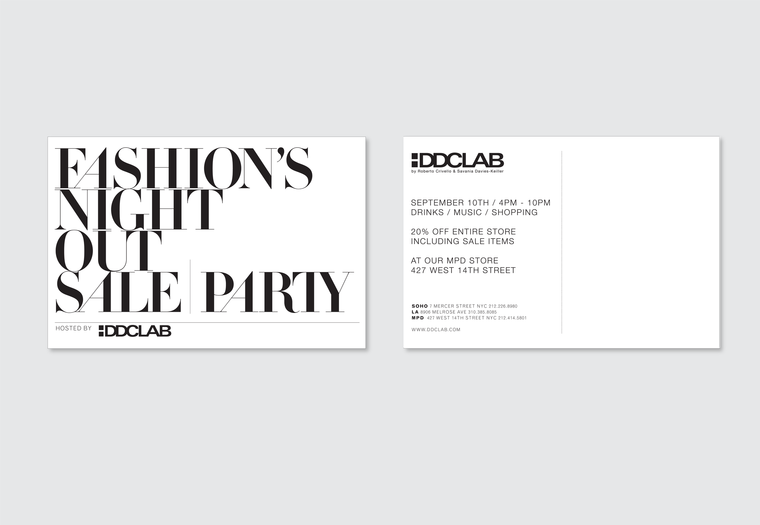 Fashion's Night Out Postcard