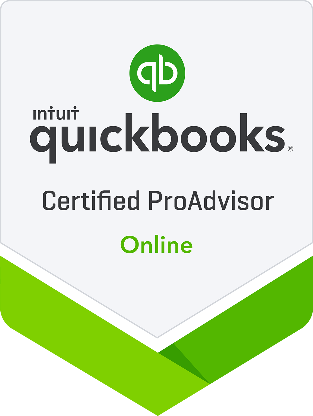QuickBooks Certified ProAdvisor badge indicating online status.