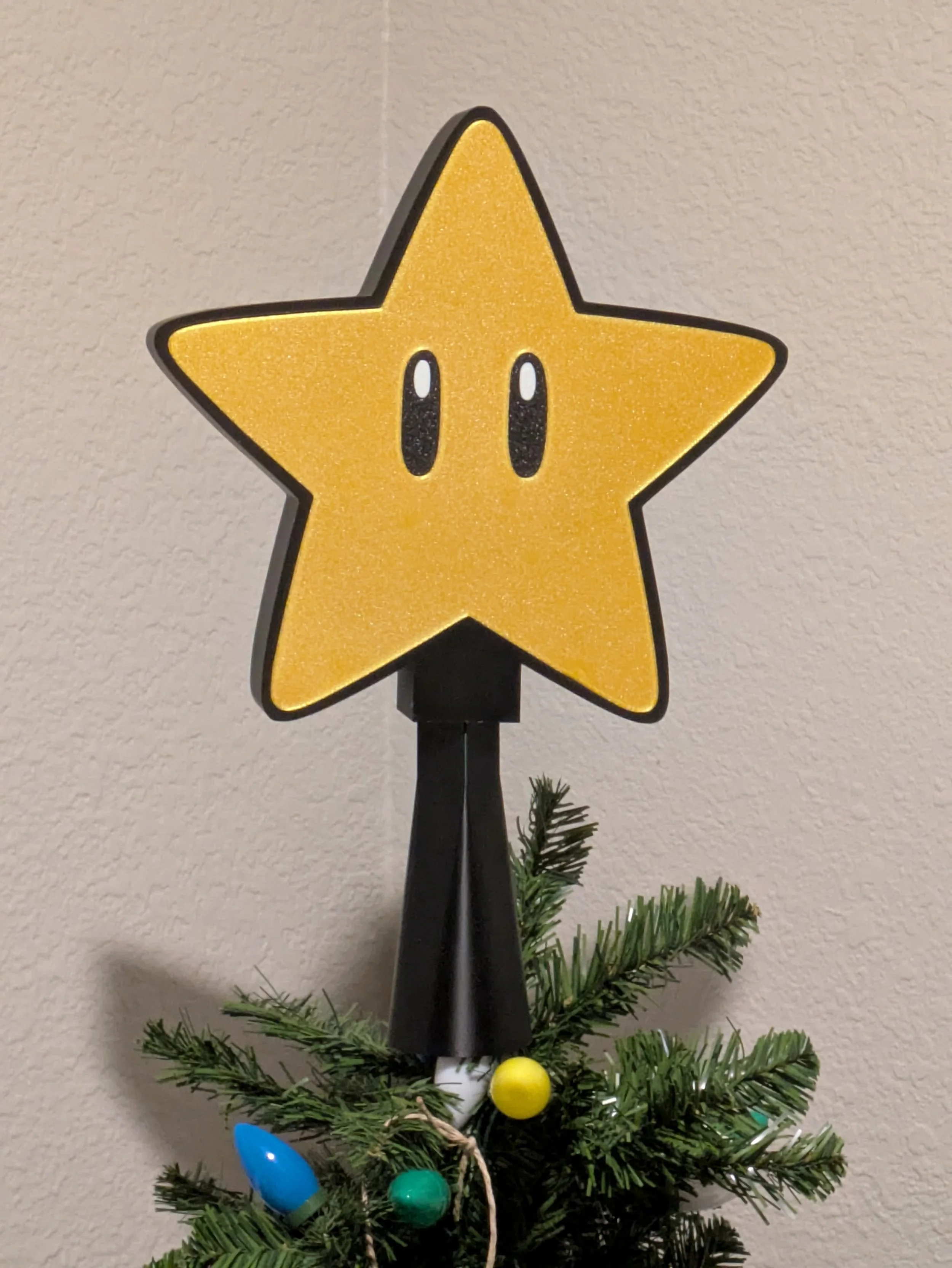 Mario Star Christmas Tree Topper