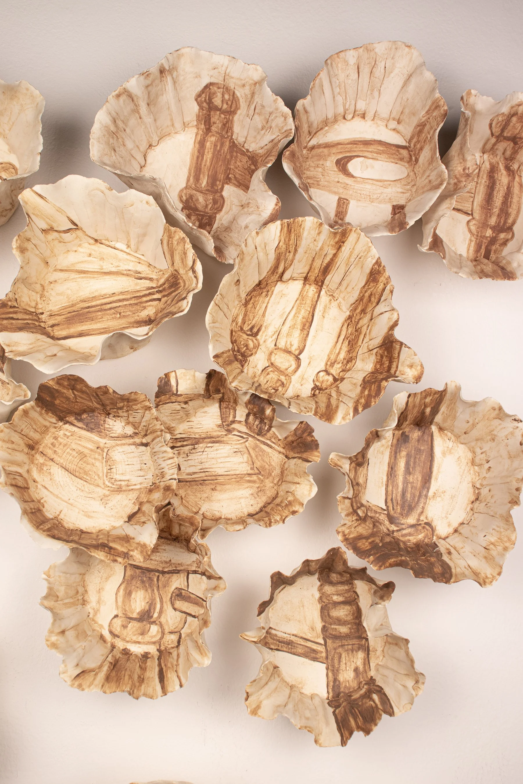 “Around The Table” (detail)
2025
Sculptural porcelain, underglaze