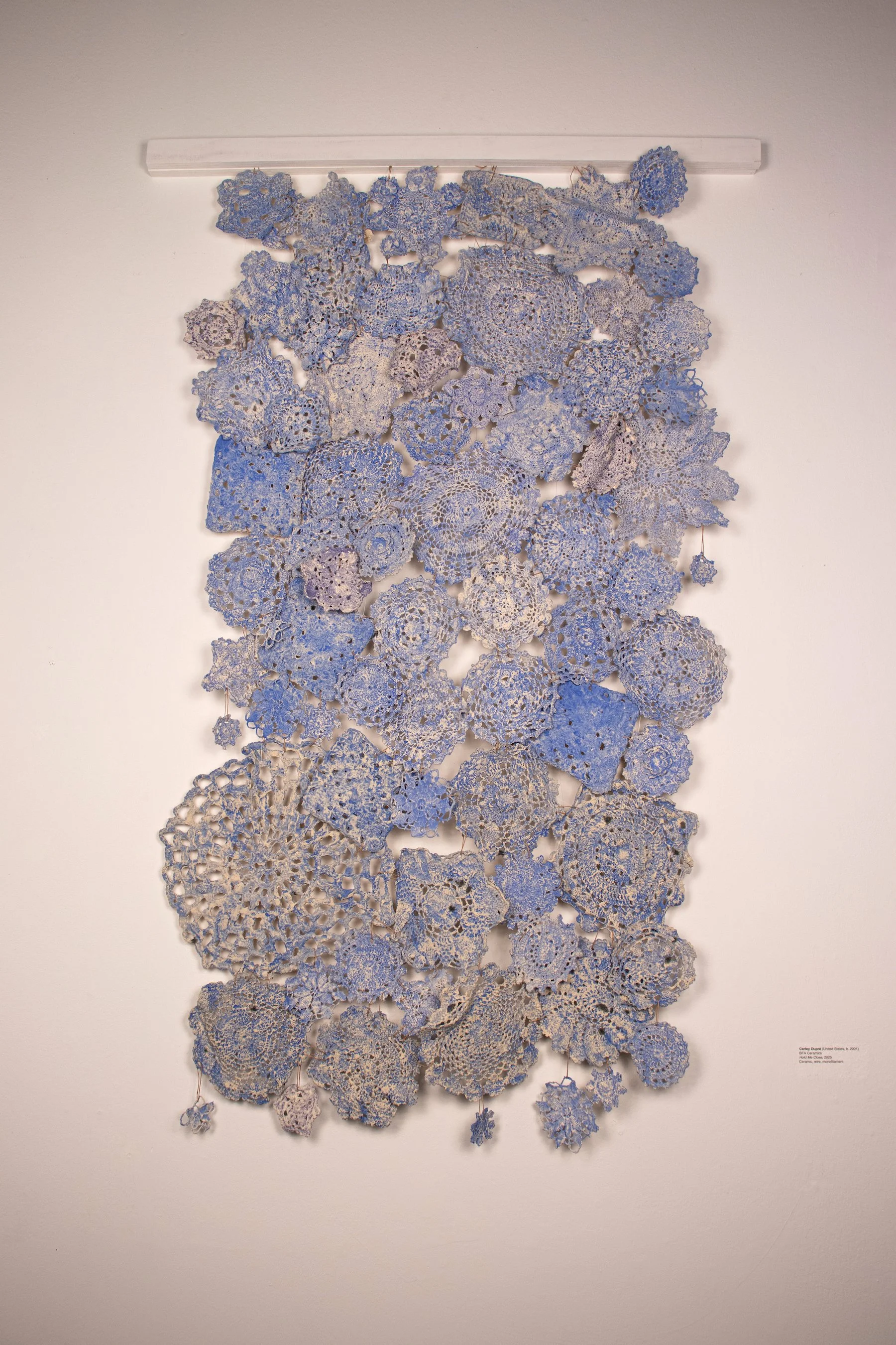 “Hold Me Close”
2025
slip-cast doilies, twine wire
55” x 31”