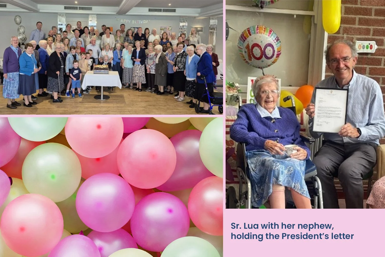 Congratulations to our Centenarian, Sr Lua Griffin!