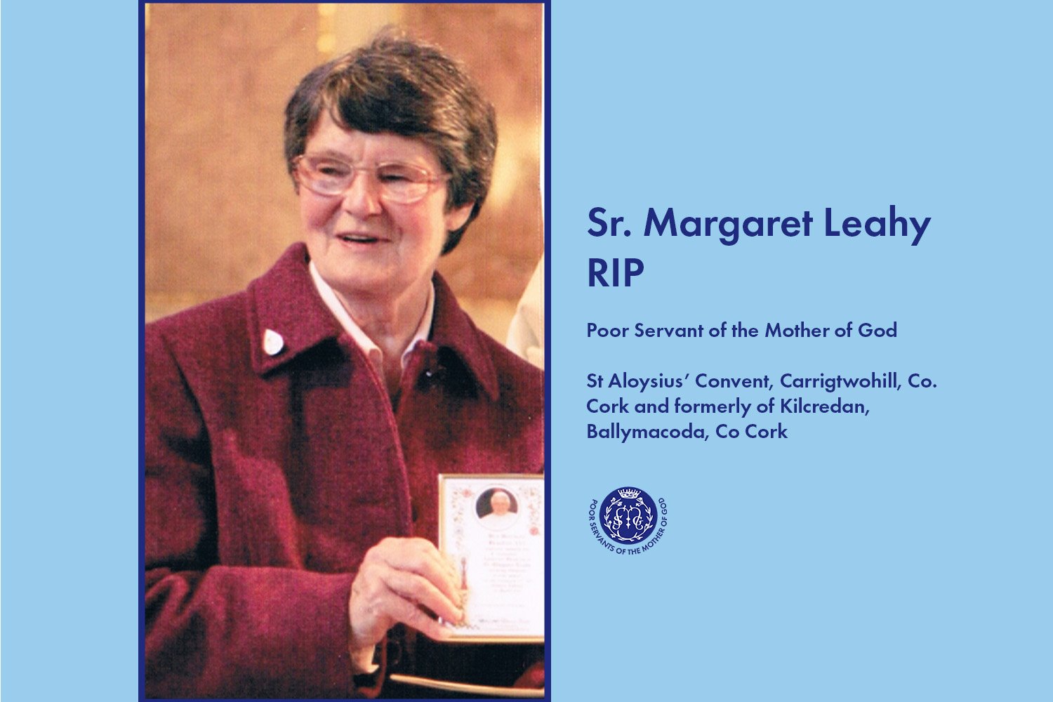 In Loving Memory of Sr. Margaret Leahy — A Life of Faith, Love and Service to the Poor