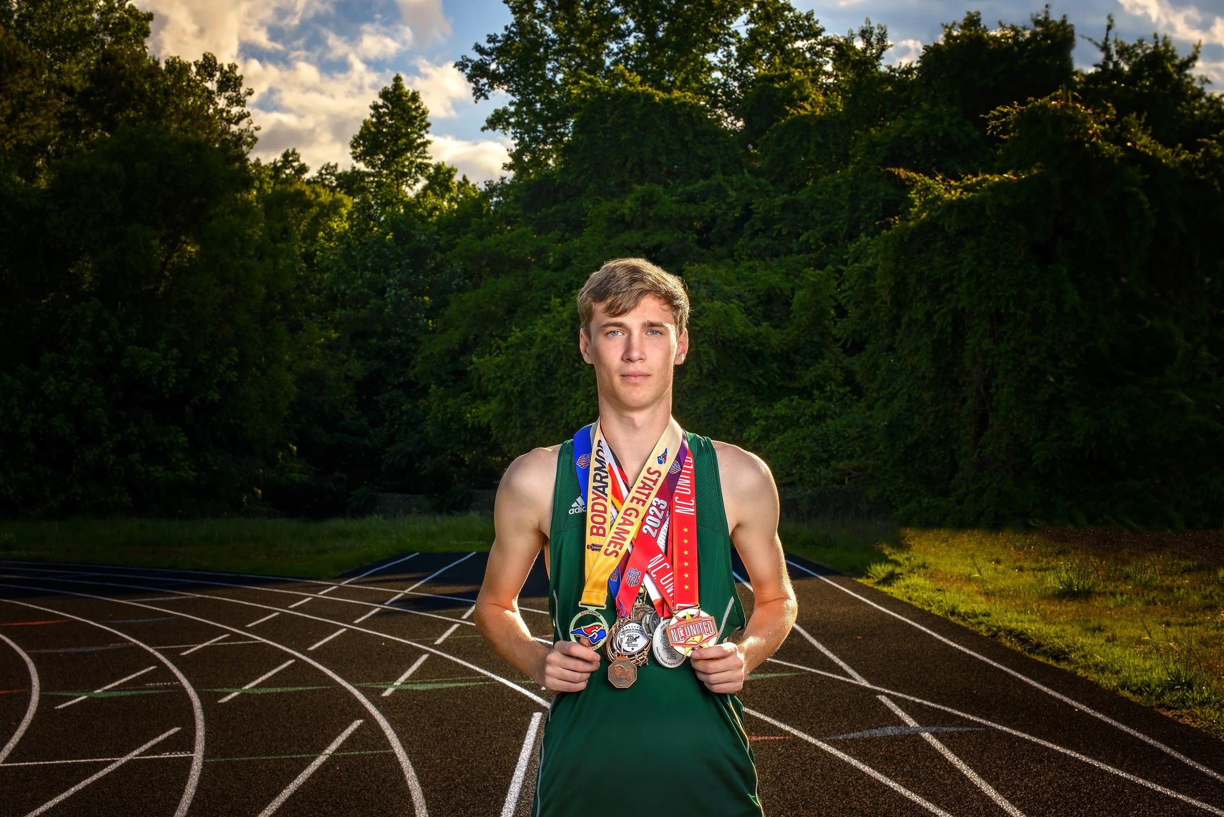 concord nc senior track and field outdoor portrait