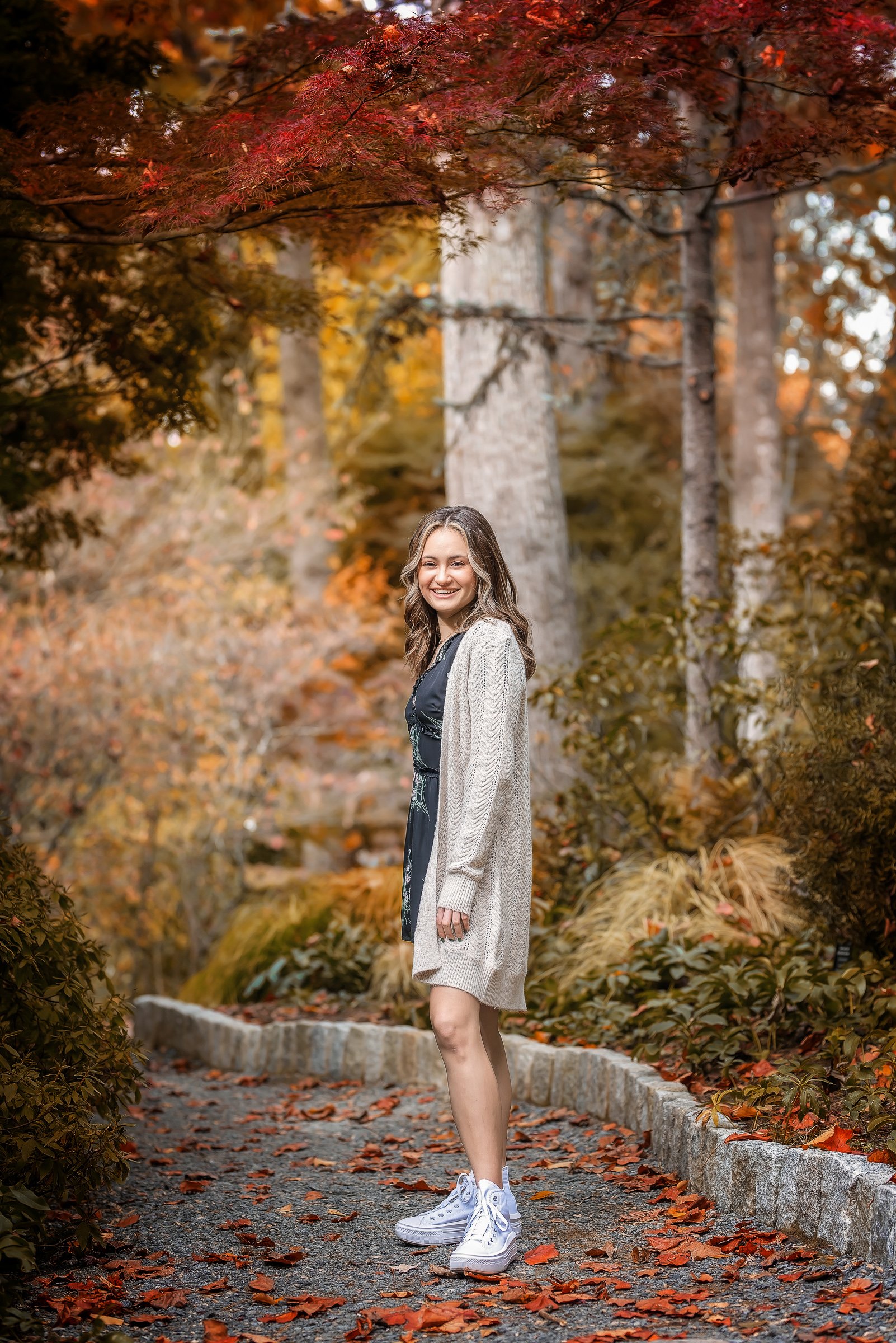 sunee-charlotte-senior-portrait-uncc-gardens-autumn-02