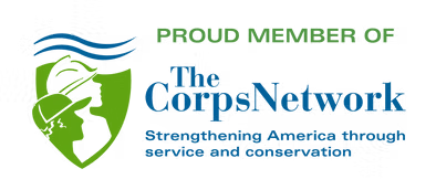 Logo of the National Association of Conservation Districts with a stylized green leaf and blue water wave.