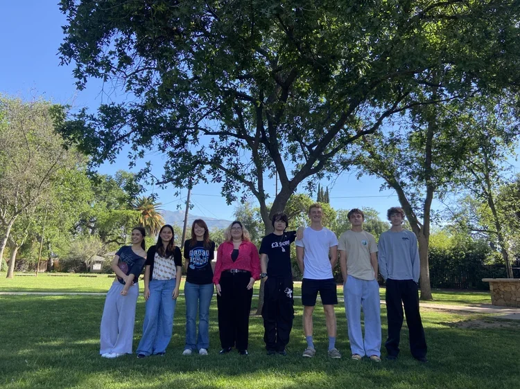 Ojai Youth Council members during the heat mapping project, spring 2026
