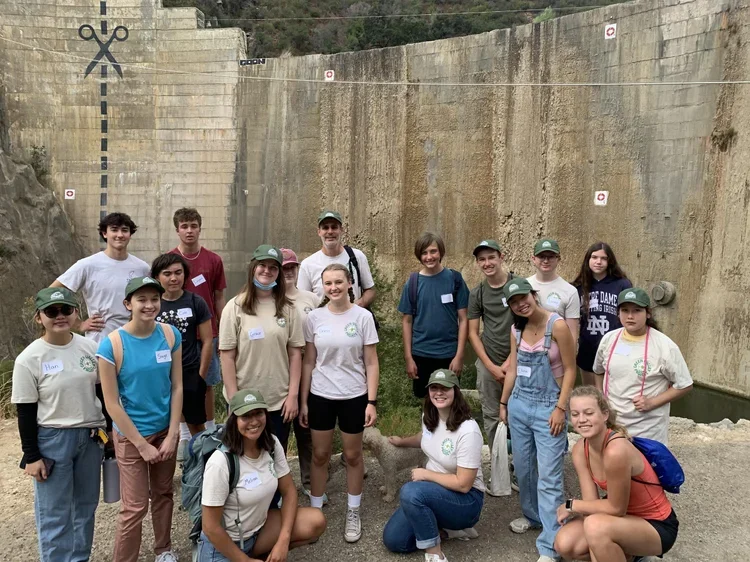 Youth Council members at Matilija Dam