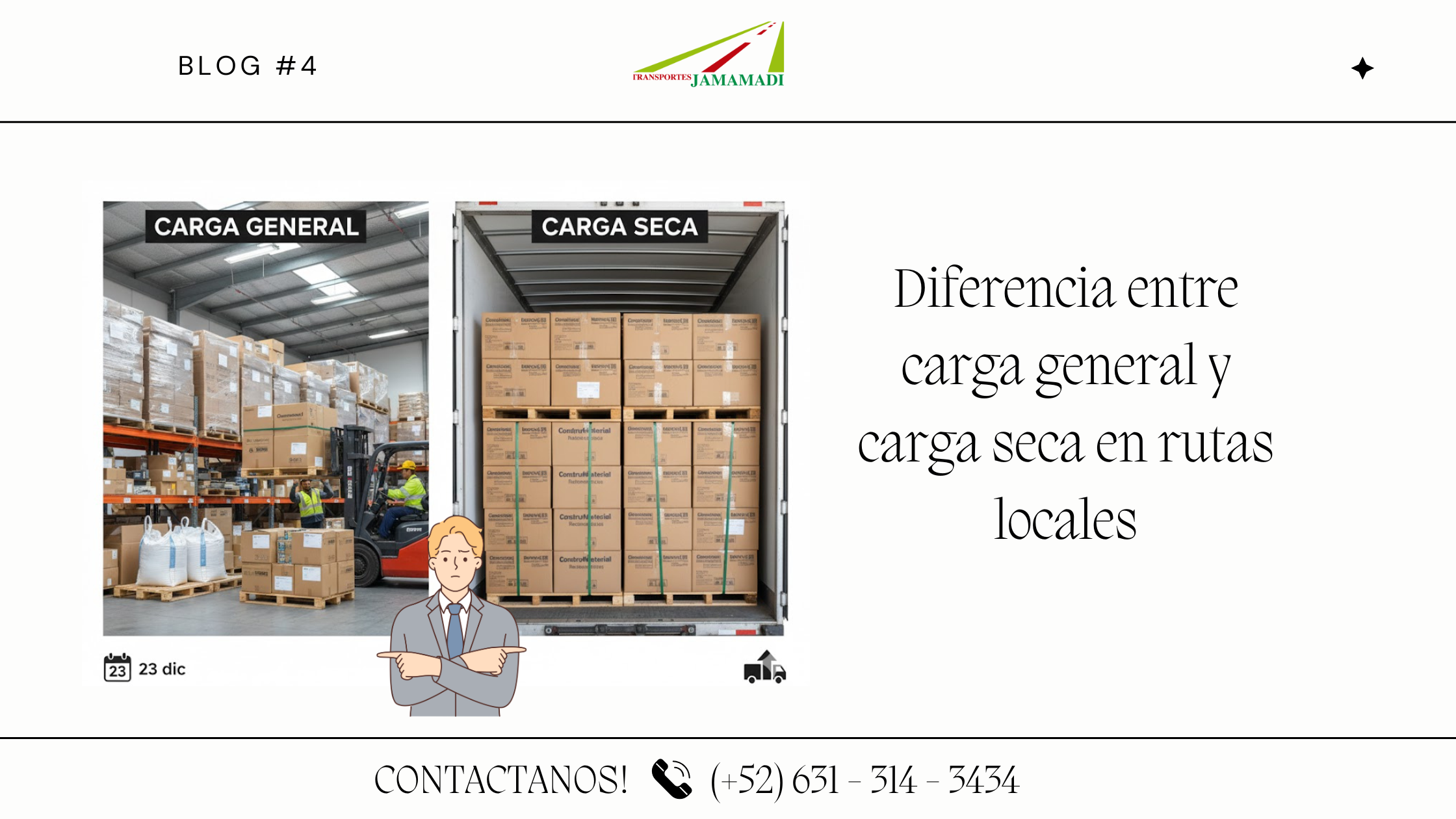 Diferencia entre carga general y carga seca en rutas locales