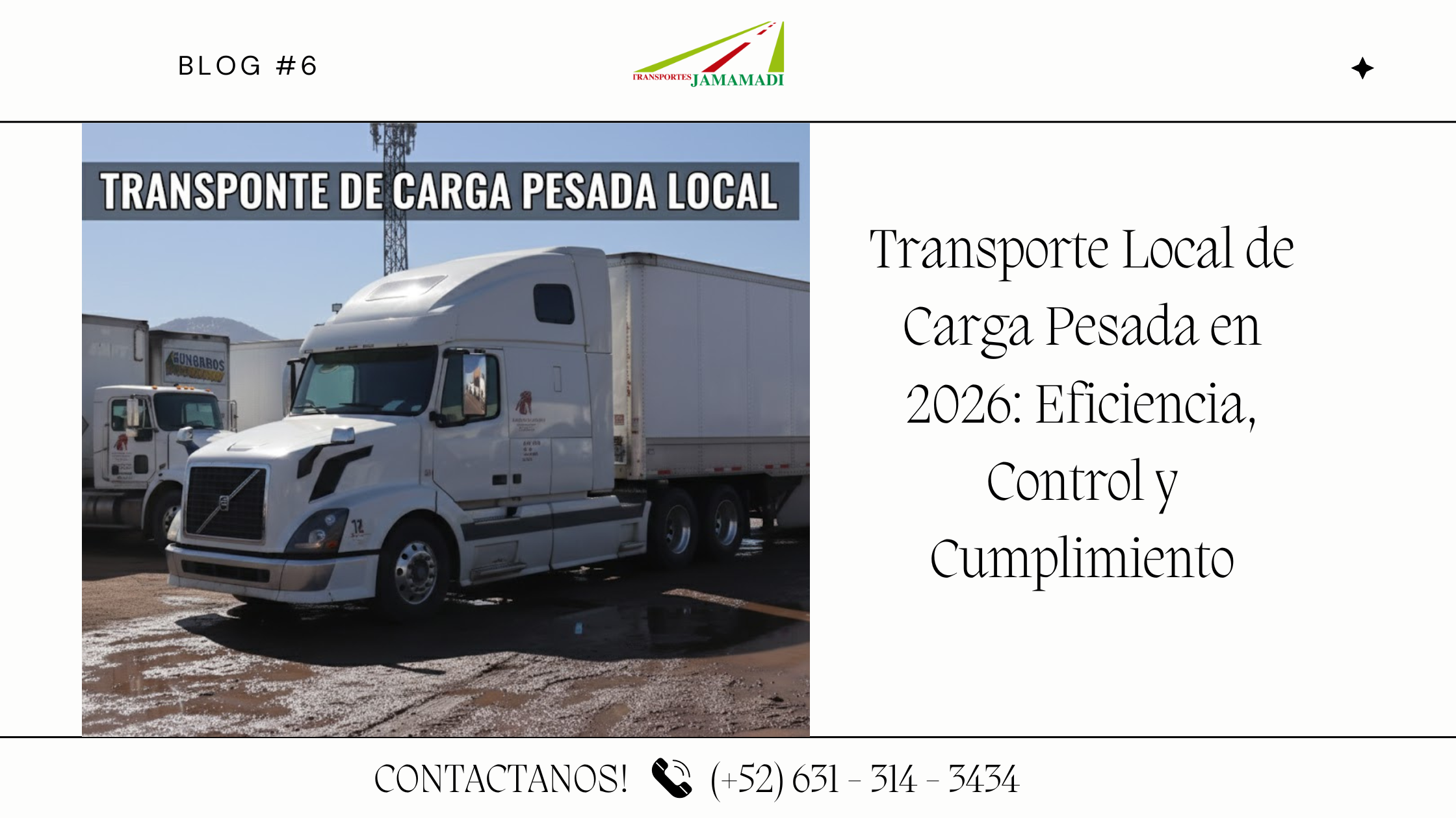 Transporte Local de Carga Pesada en 2026: Eficiencia, Control y Cumplimiento