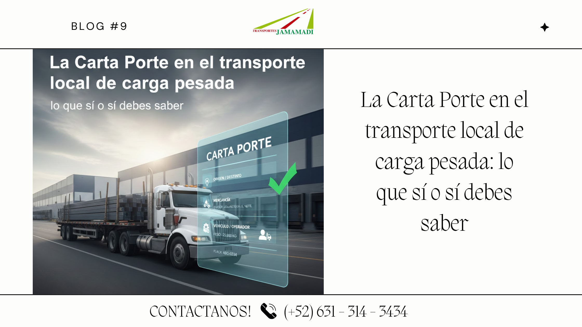 La Carta Porte en el transporte local de carga pesada: lo que sí o sí debes saber