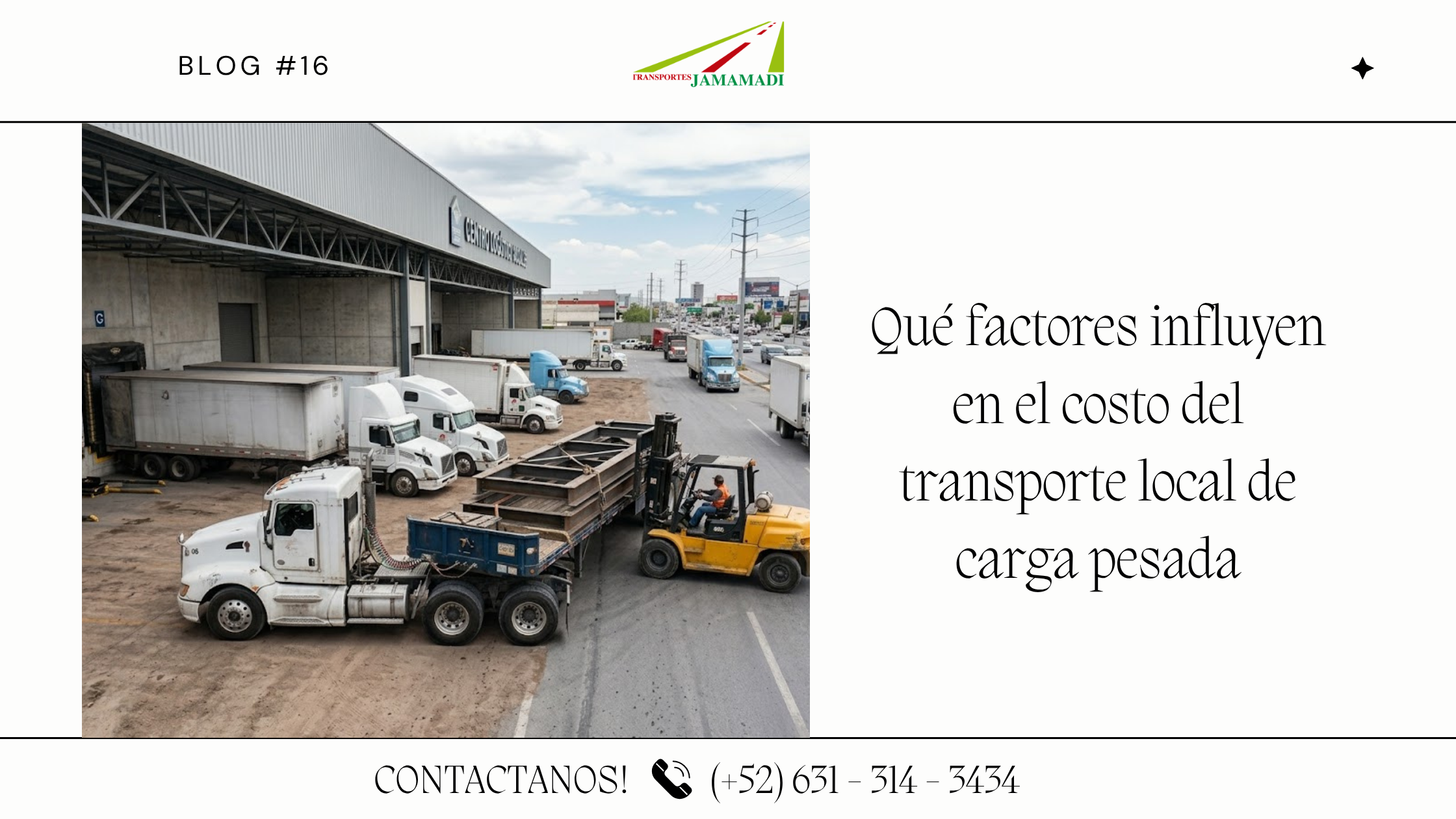 Qué factores influyen en el costo del transporte local de carga pesada