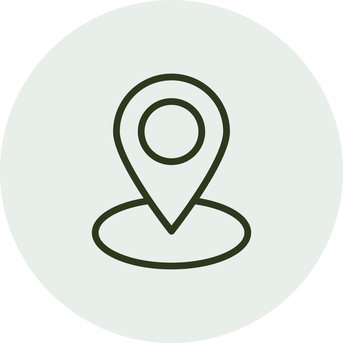 Map location icon inside a circle.