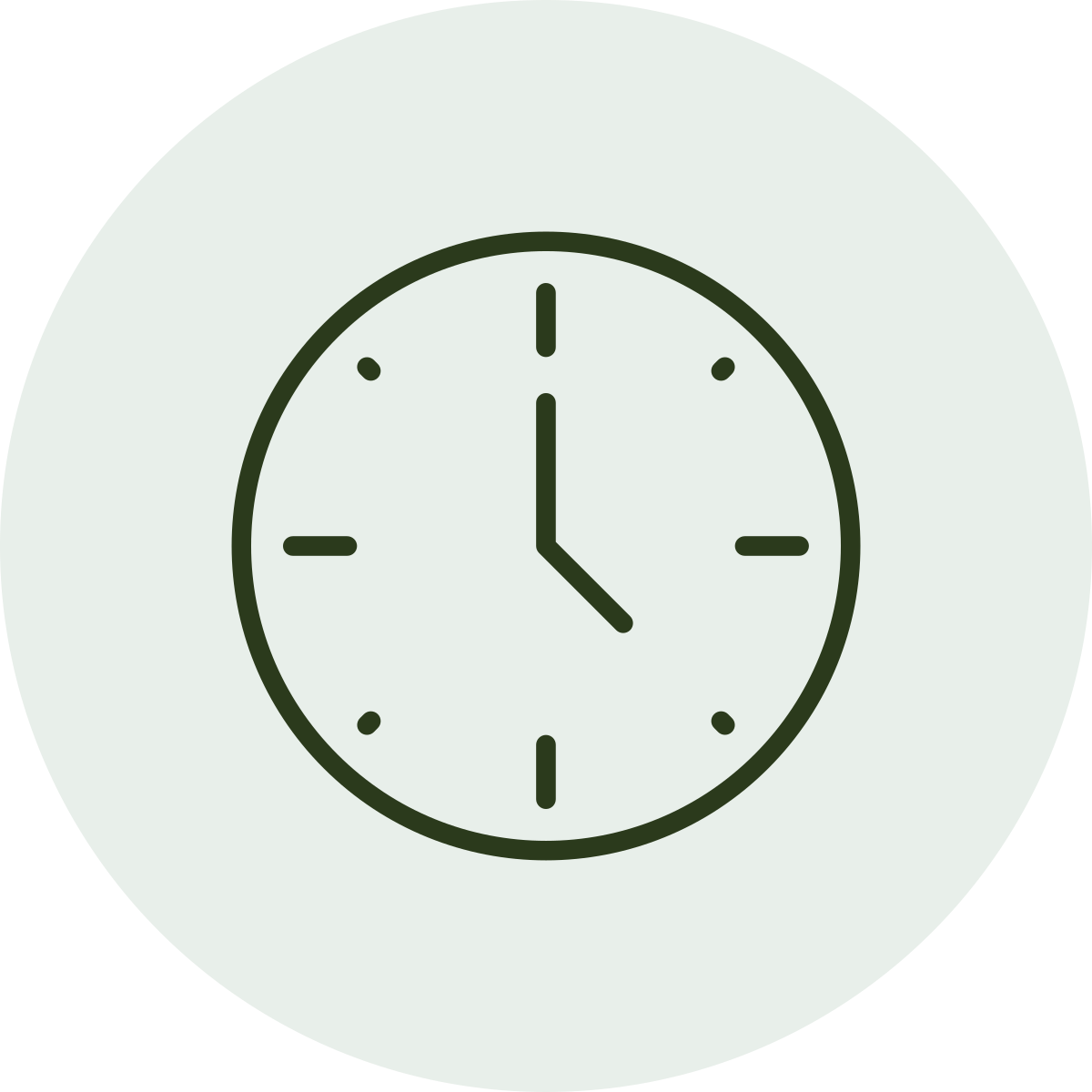 Clock showing 4:00