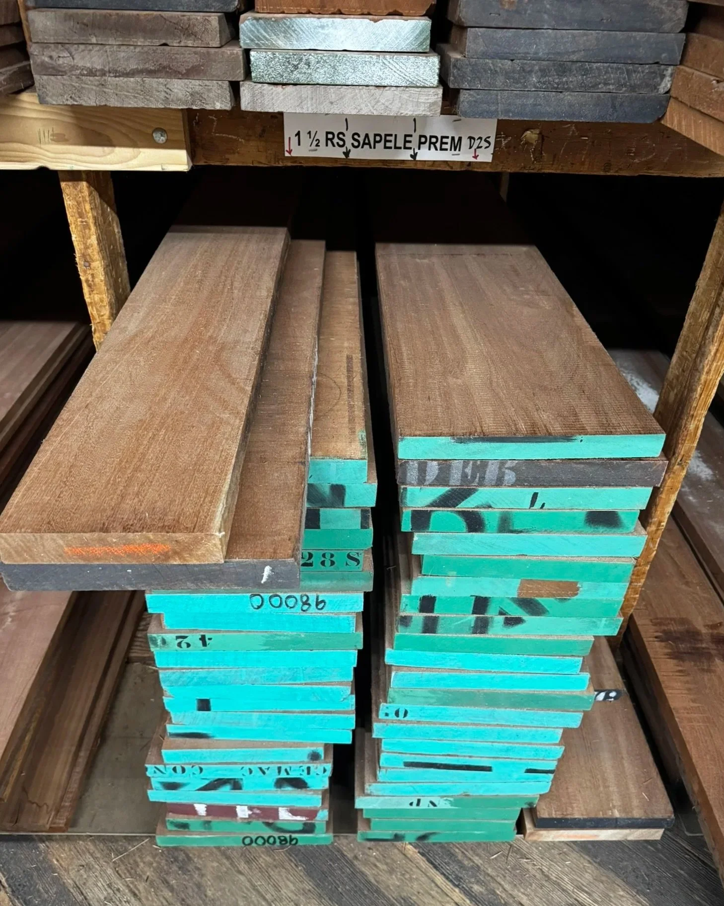 We store acclimated lumber at our fabrication facility. 