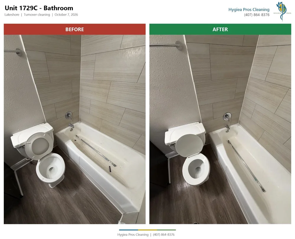 Before and after apartment bathroom
