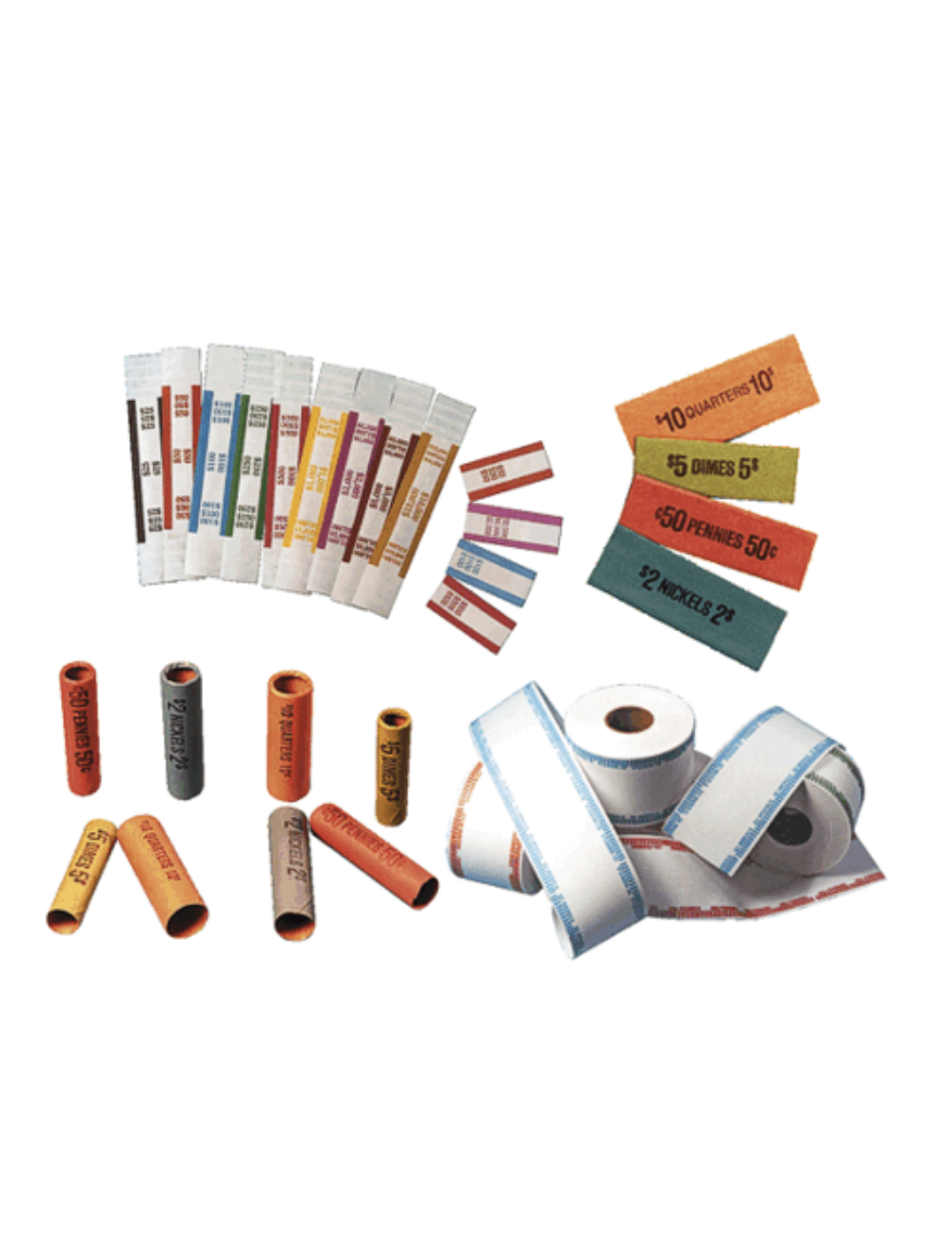 Bill Straps, Coin Wrappers & ACW Paper Rolls