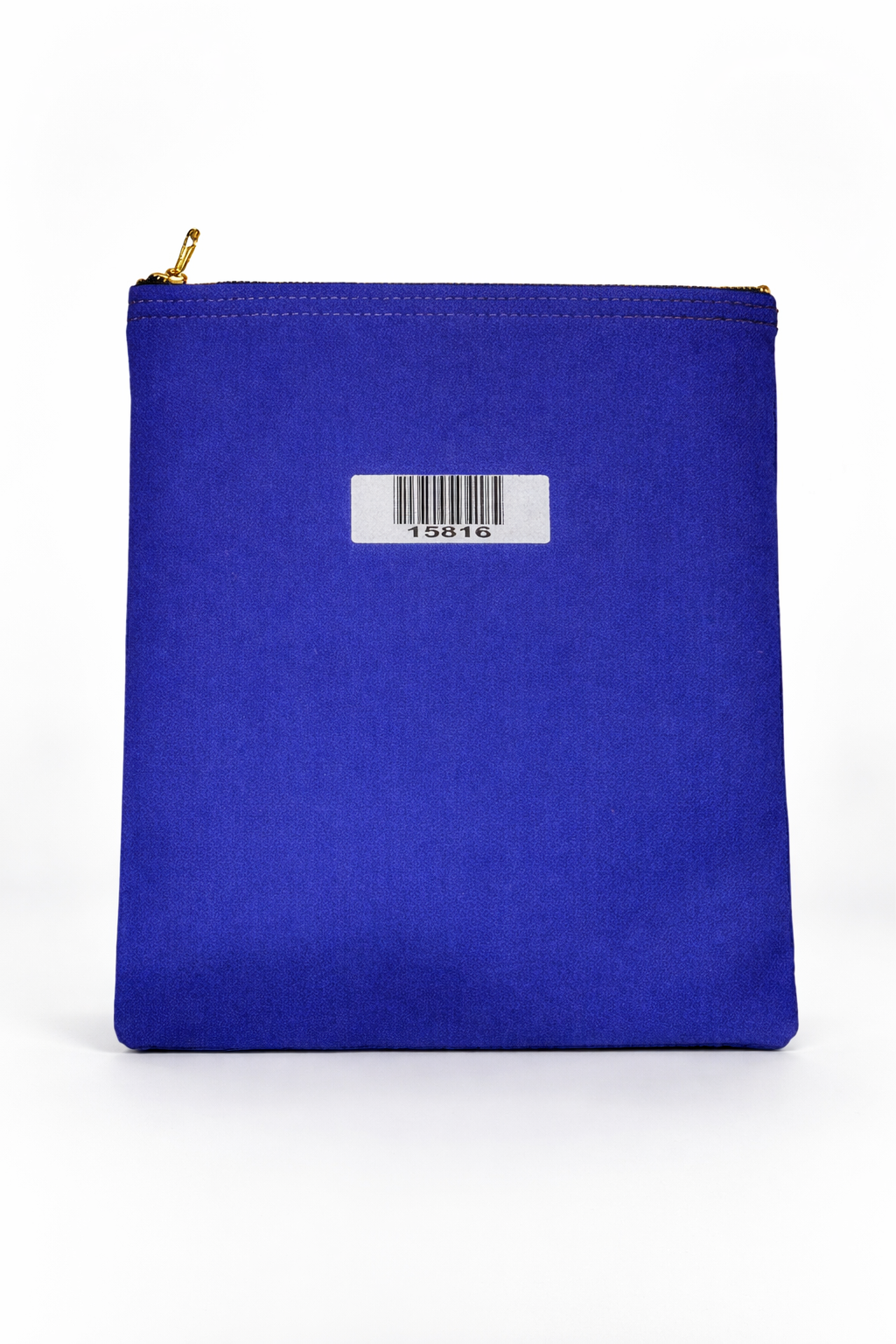 Bar Coded Brass Zipper Top Bags