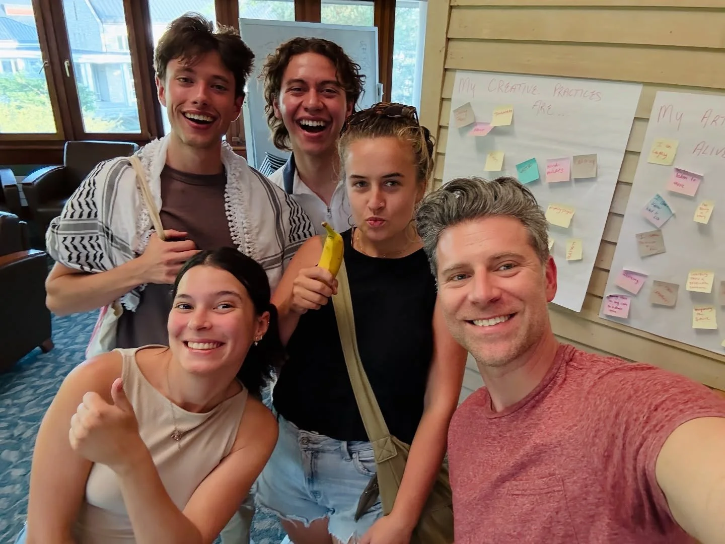 Last Thursday, BtP reunited with our amazing undergraduate Teaching Artist Fellows! In our first meeting of the semester, we explored two driving questions: 
🌱When is my artistry most alive? 
✨What are my creative practices?
In typical BtP fashion, 
