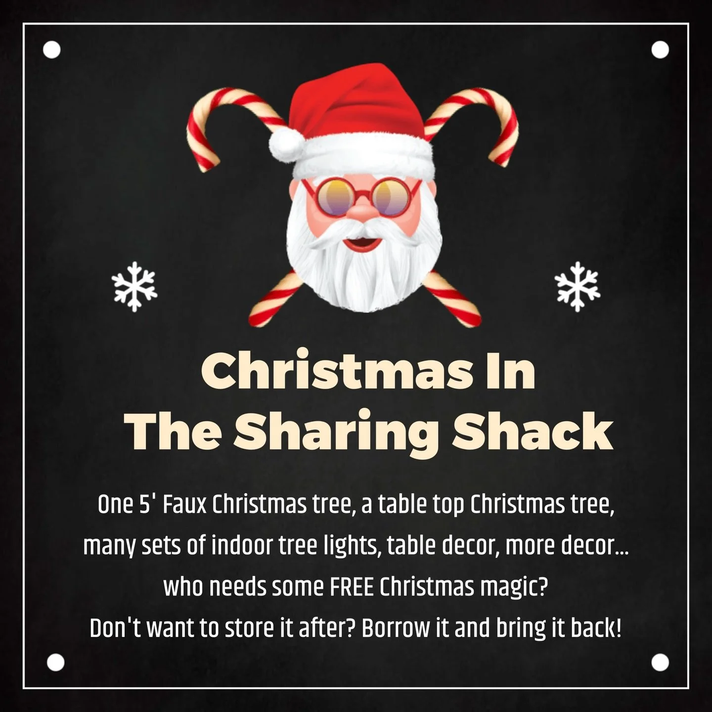 Every day is the season of giving in The Sharing Shack.