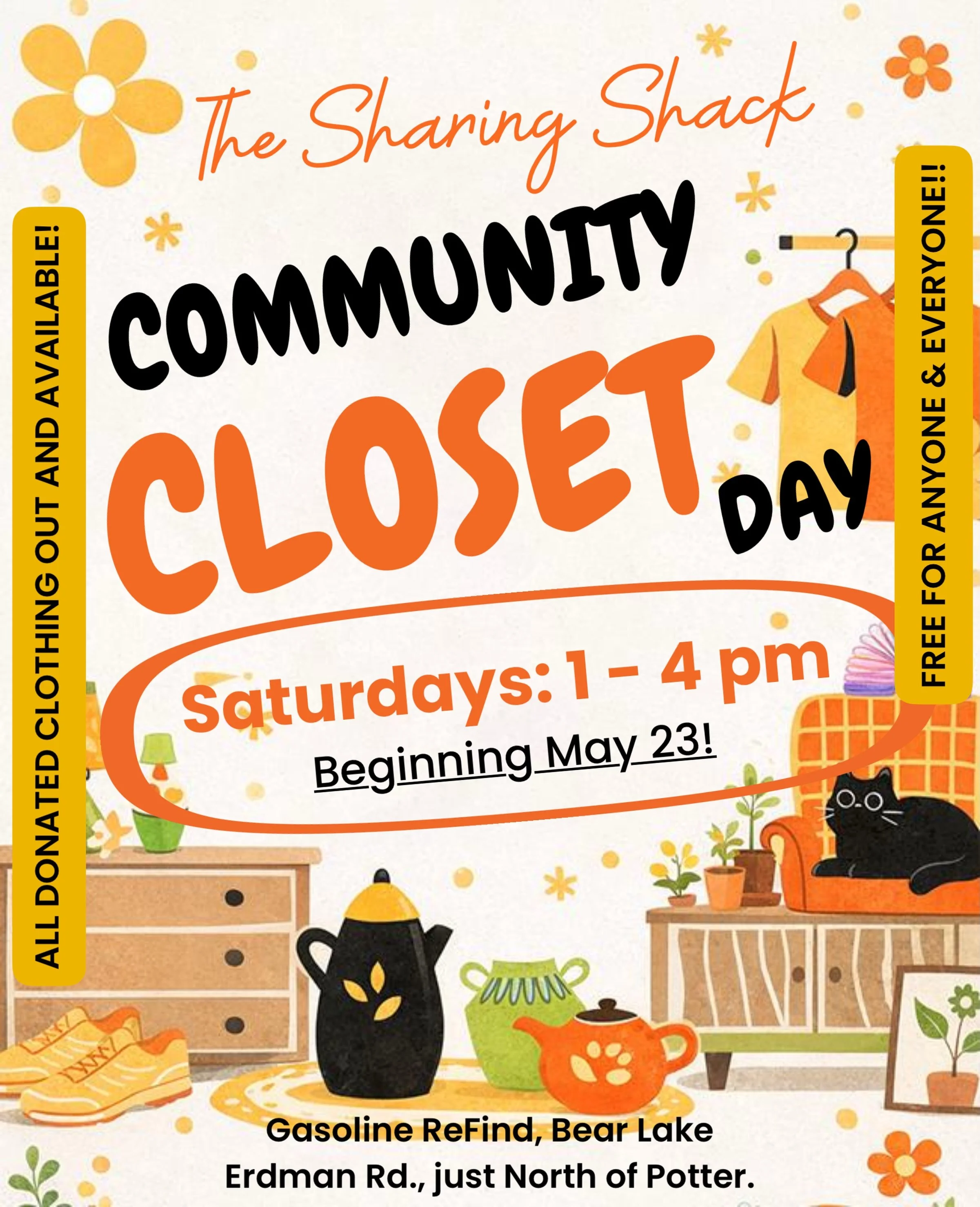 Announcement!!! The Sharing Shack is gaining SO MUCH popularity!! I can't even express in words how much joy that puts in my heart. And to see the joy it brings to everyone that visits, whether dropping items off or finding new useful items - OR BOTH