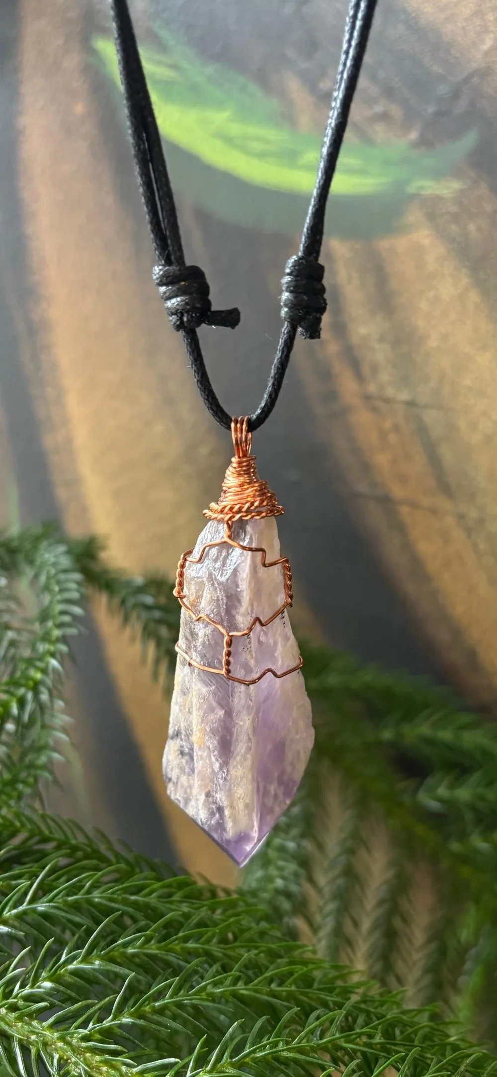 cord amethyst crystal chain