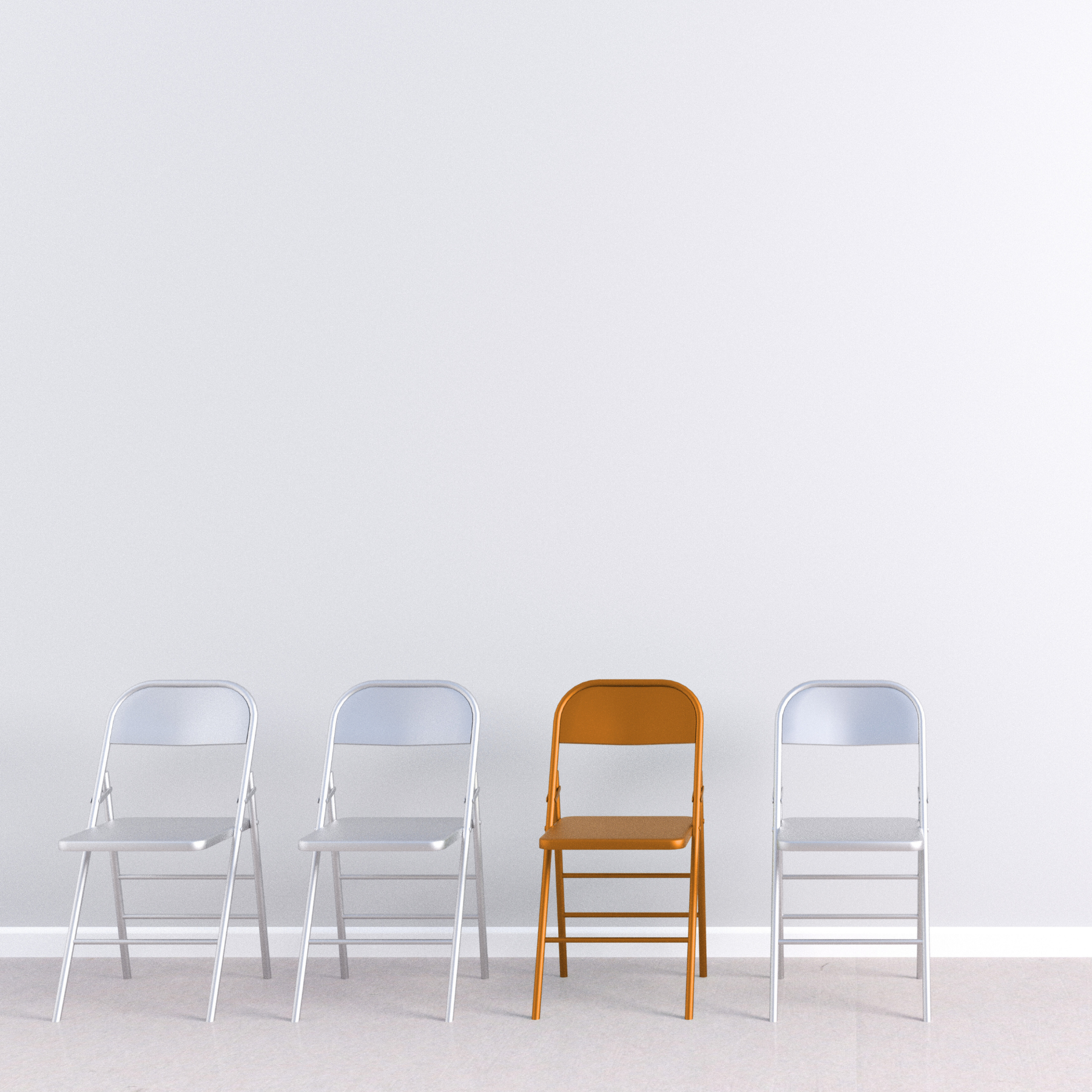 Row of chairs with one standout orange chair representing the opportunity to join BSP's employee benefits consulting team