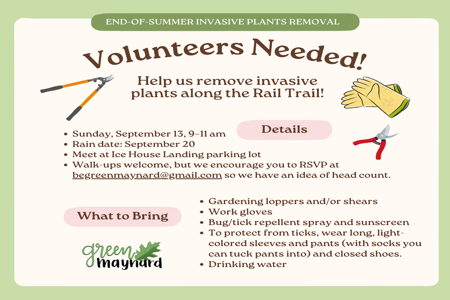 Rail Trail Invasive Plants Removal 