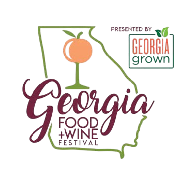 Georgia state outline with a peach and text saying 'Georgia' and 'Forever Your Home'.
