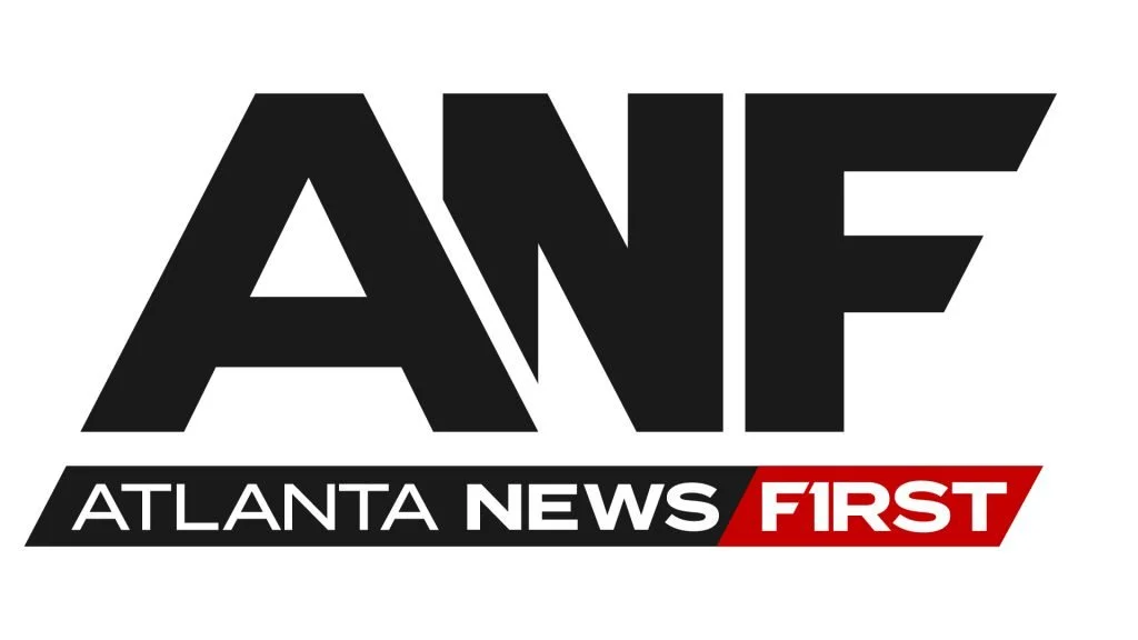 Logo for Atlanta News First featuring large black letters 'ANF' and text 'Atlanta News First' in black and red.