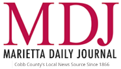 Marietta Daily Journal logo in maroon and black text