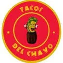 Logo of Taco del Chavo featuring a cartoon character with a green face and a black body.